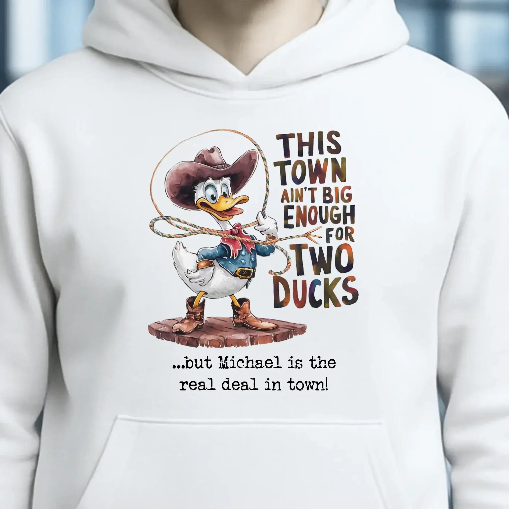 THIS TOWN 2 • DUCK • ENTE • Unisex Premium Hoodie XS-5XL aus Bio-Baumwolle für Damen & Herren • Exklusivdesign • personalisiert