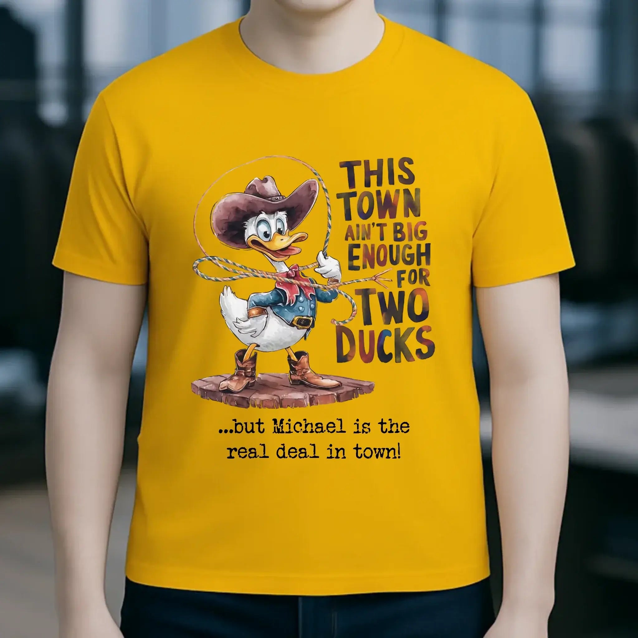 THIS TOWN 2 • DUCK • ENTE • Unisex Premium T-Shirt XS-5XL aus Bio-Baumwolle für Damen & Herren • Exklusivdesign • personalisiert