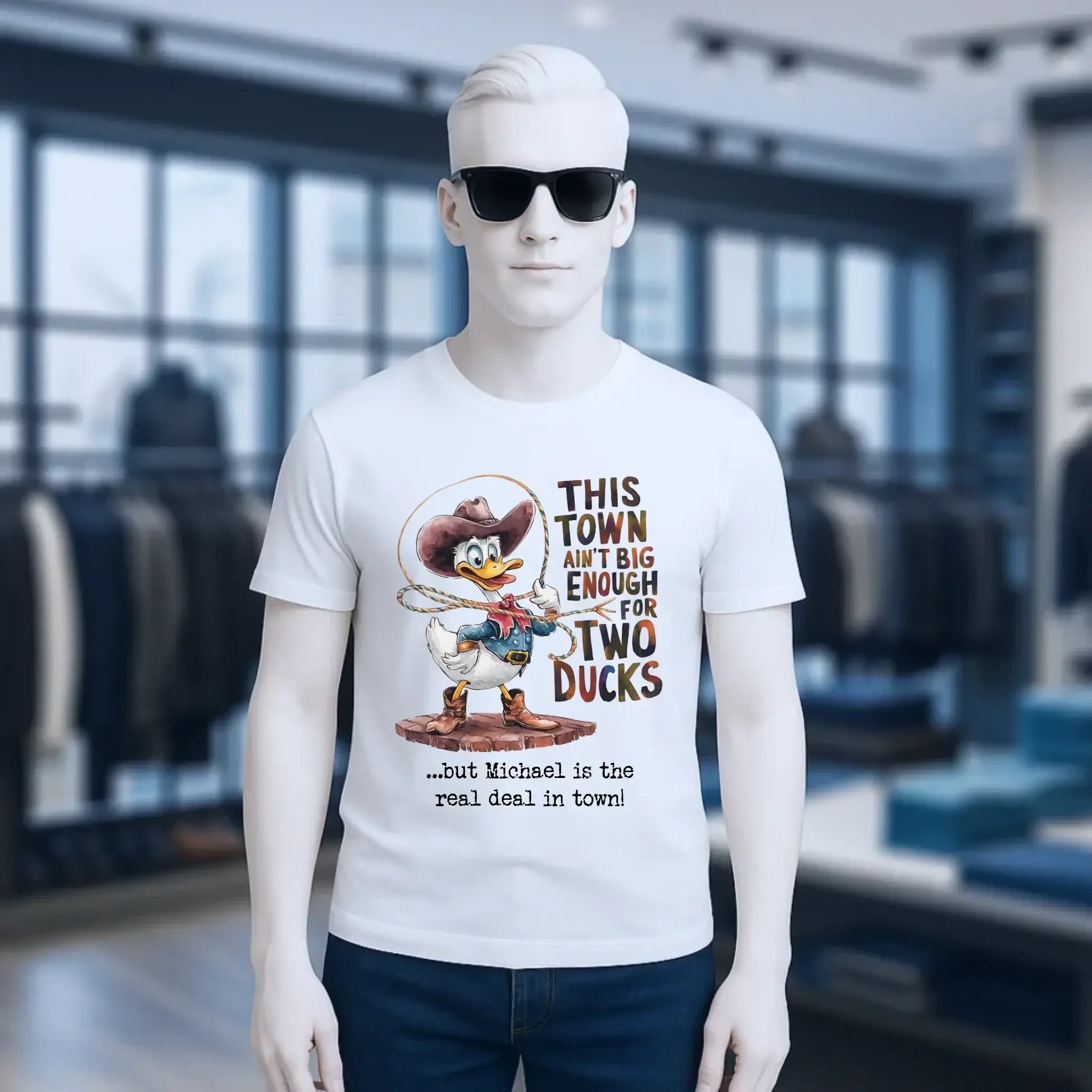 THIS TOWN 2 • DUCK • ENTE • Unisex Premium T-Shirt XS-5XL aus Bio-Baumwolle für Damen & Herren • Exklusivdesign • personalisiert