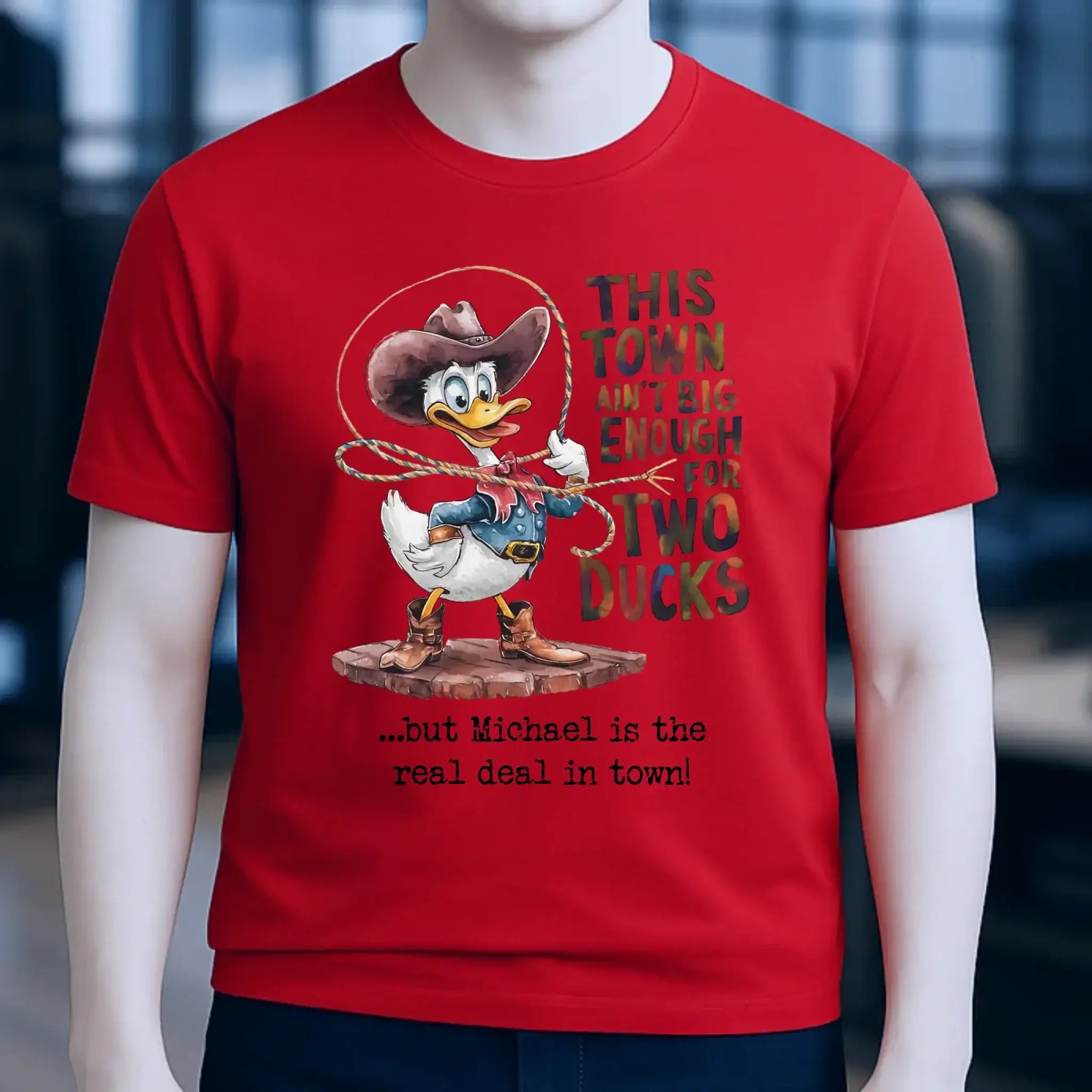 THIS TOWN 2 • DUCK • ENTE • Unisex Premium T-Shirt XS-5XL aus Bio-Baumwolle für Damen & Herren • Exklusivdesign • personalisiert