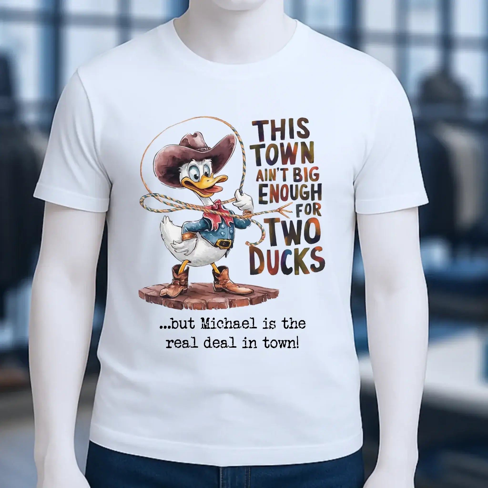 THIS TOWN 2 • DUCK • ENTE • Unisex Premium T-Shirt XS-5XL aus Bio-Baumwolle für Damen & Herren • Exklusivdesign • personalisiert