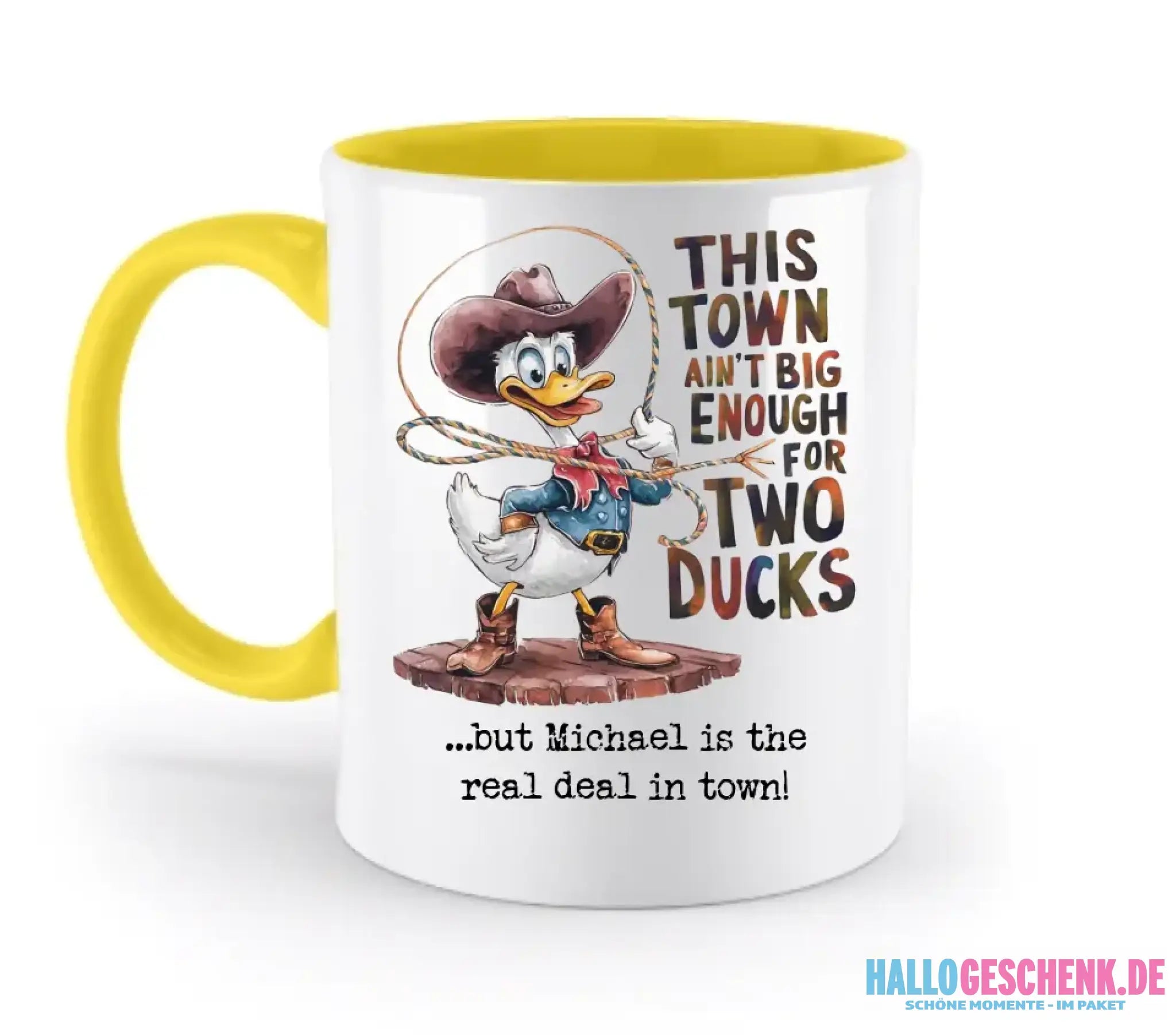 THIS TOWN 2 • DUCK • ENTE • zweifarbige Tasse • Exklusivdesign • personalisiert - zweifarbige Tasse