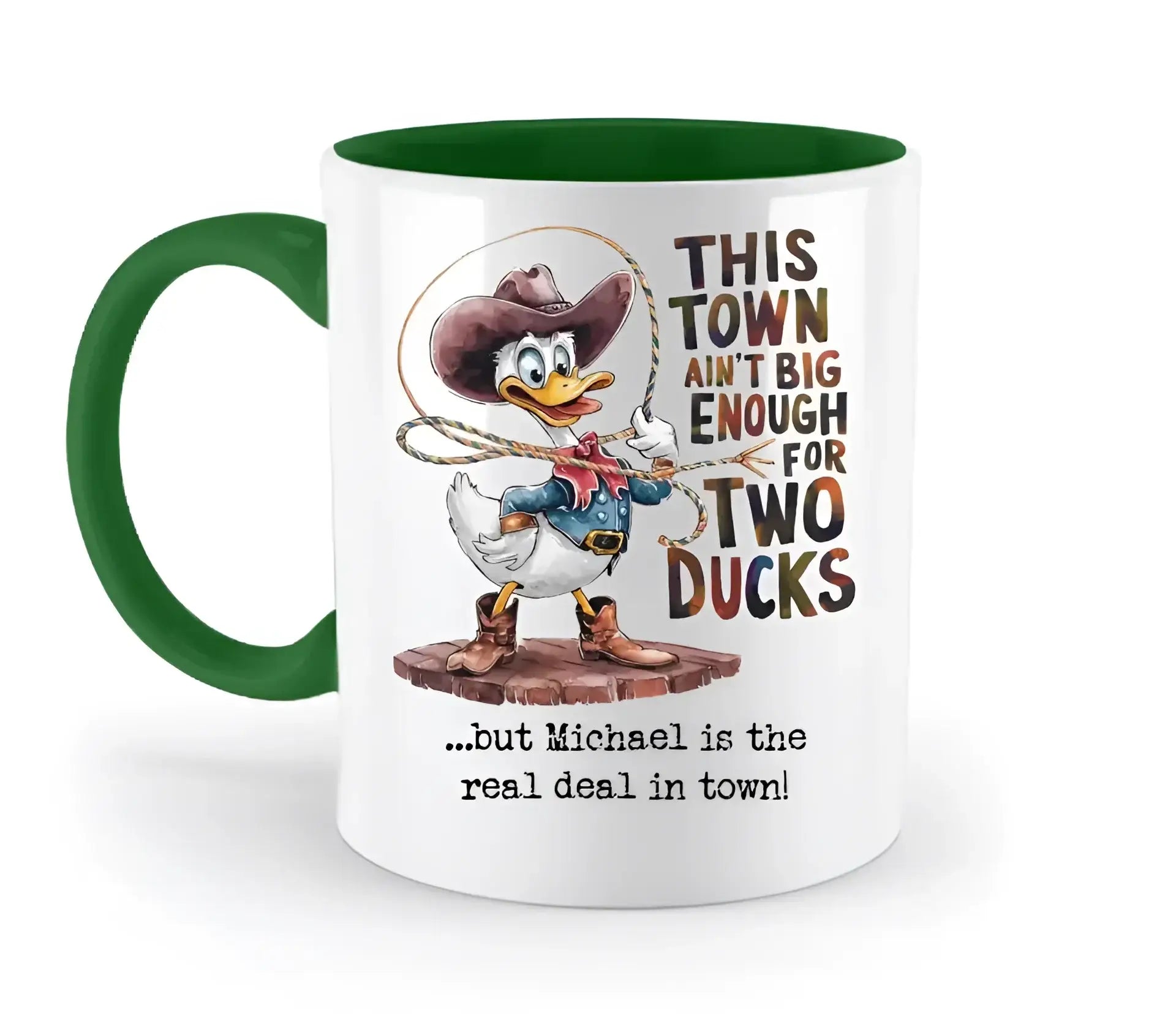 THIS TOWN 2 • DUCK • ENTE • zweifarbige Tasse • Exklusivdesign • personalisiert - zweifarbige Tasse