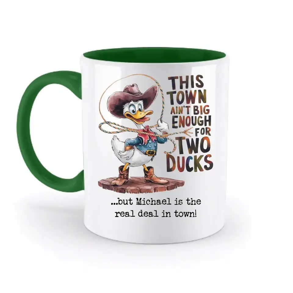 THIS TOWN 2 • DUCK • ENTE • zweifarbige Tasse • Exklusivdesign • personalisiert