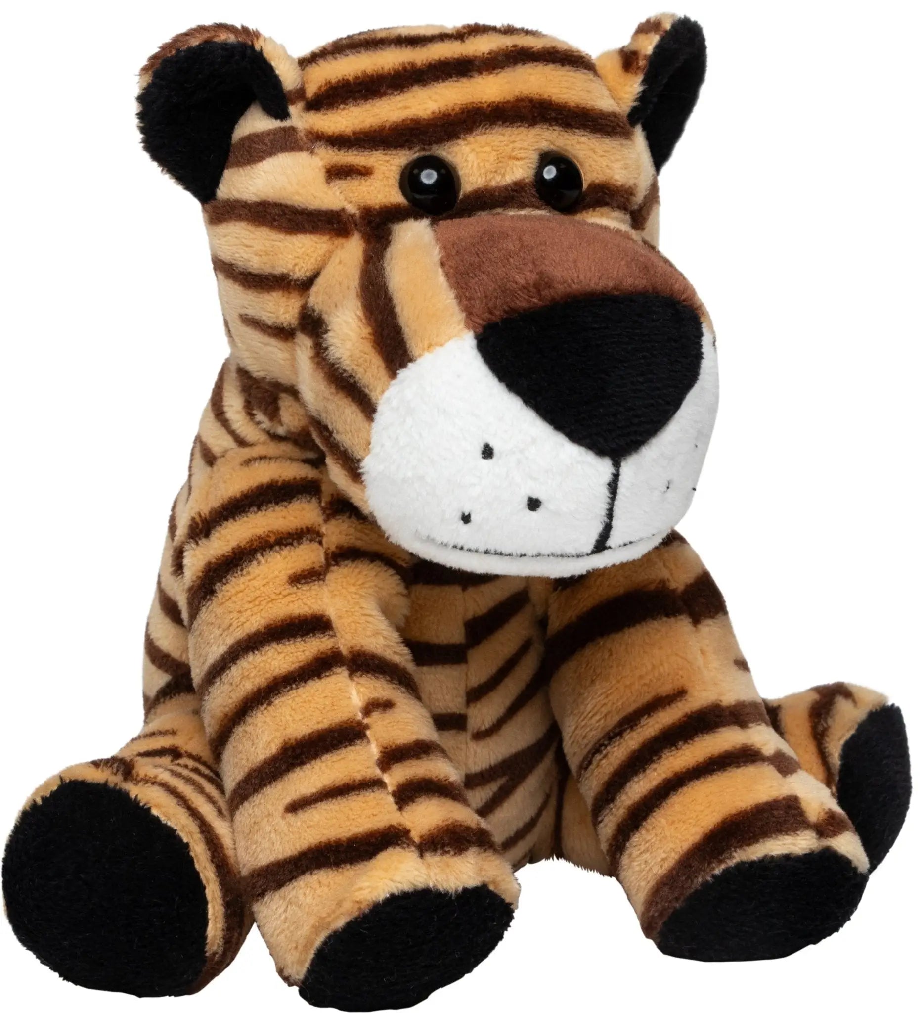Plüsch tiger david mit orange schwarz gestreiftem samtweichem stoff und weißer schnauze spielzeugtiers