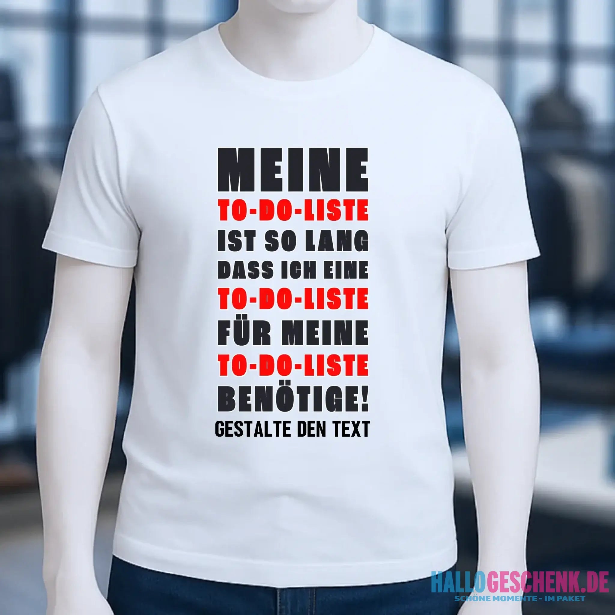 TO DO LISTE • Unisex Premium T-Shirt XS-5XL aus Bio-Baumwolle für Damen & Herren • Exklusivdesign • personalisiert