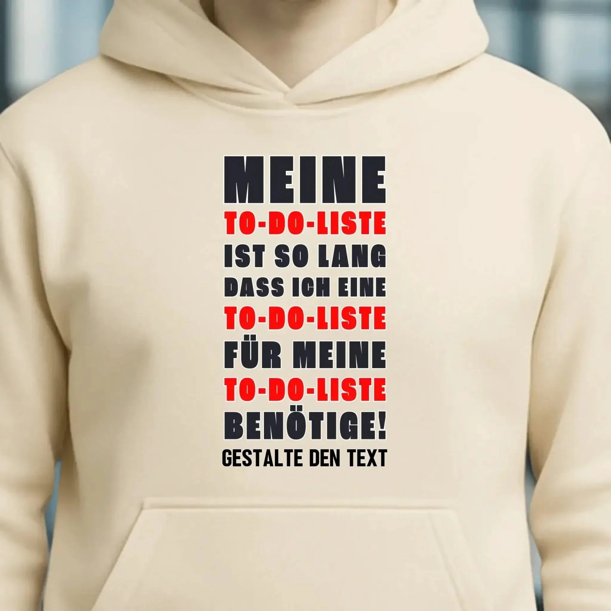 TO DO LISTE • Universum • Unisex Premium Hoodie XS-5XL aus Bio-Baumwolle für Damen & Herren • Exklusivdesign • personalisiert