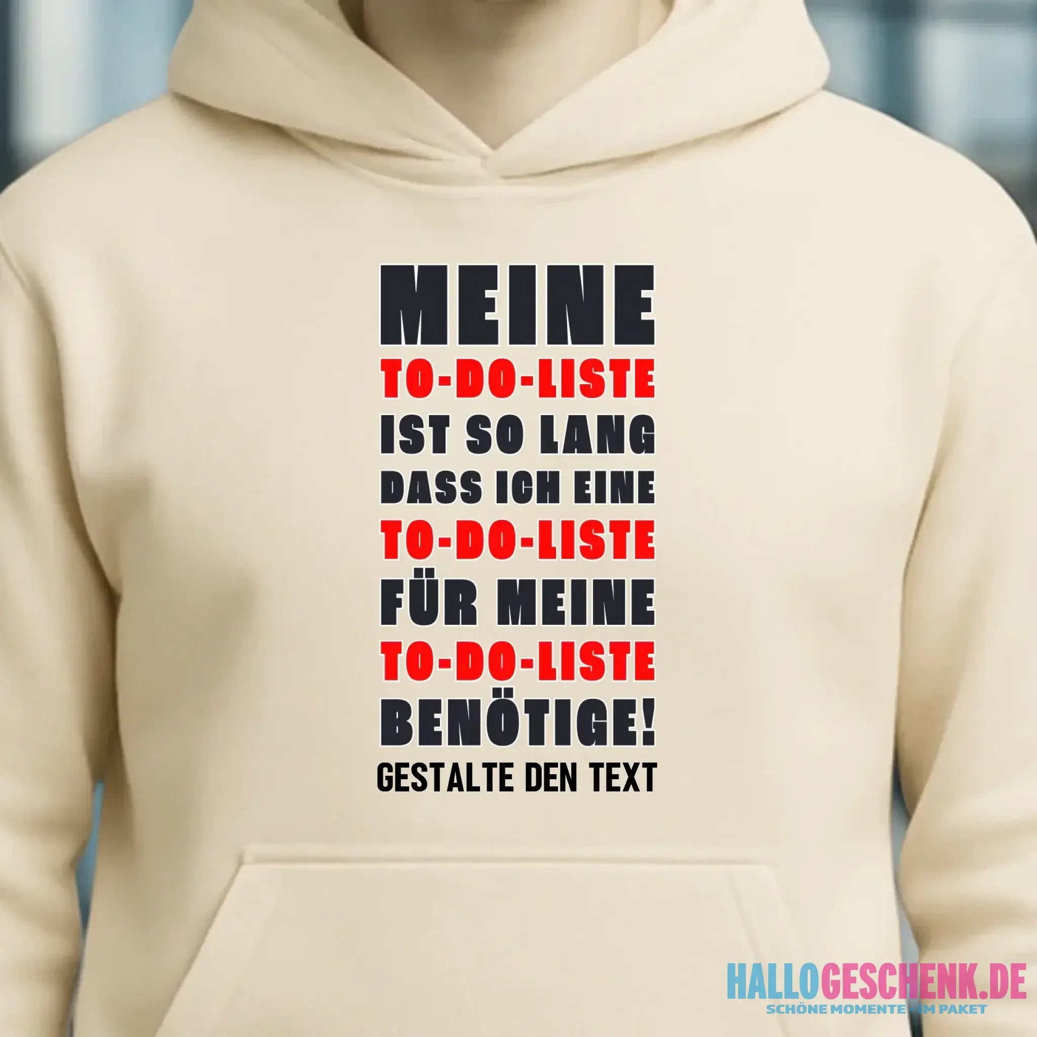 TO DO LISTE • Universum • Unisex Premium Hoodie XS-5XL aus Bio-Baumwolle für Damen & Herren • Exklusivdesign • personalisiert
