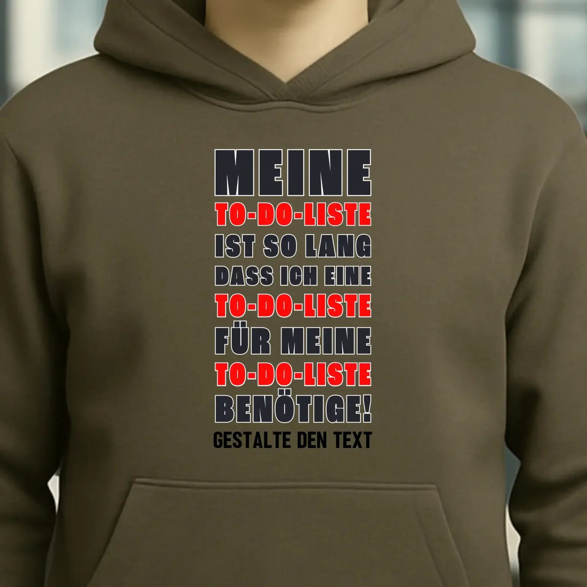 TO DO LISTE • Universum • Unisex Premium Hoodie XS-5XL aus Bio-Baumwolle für Damen & Herren • Exklusivdesign • personalisiert