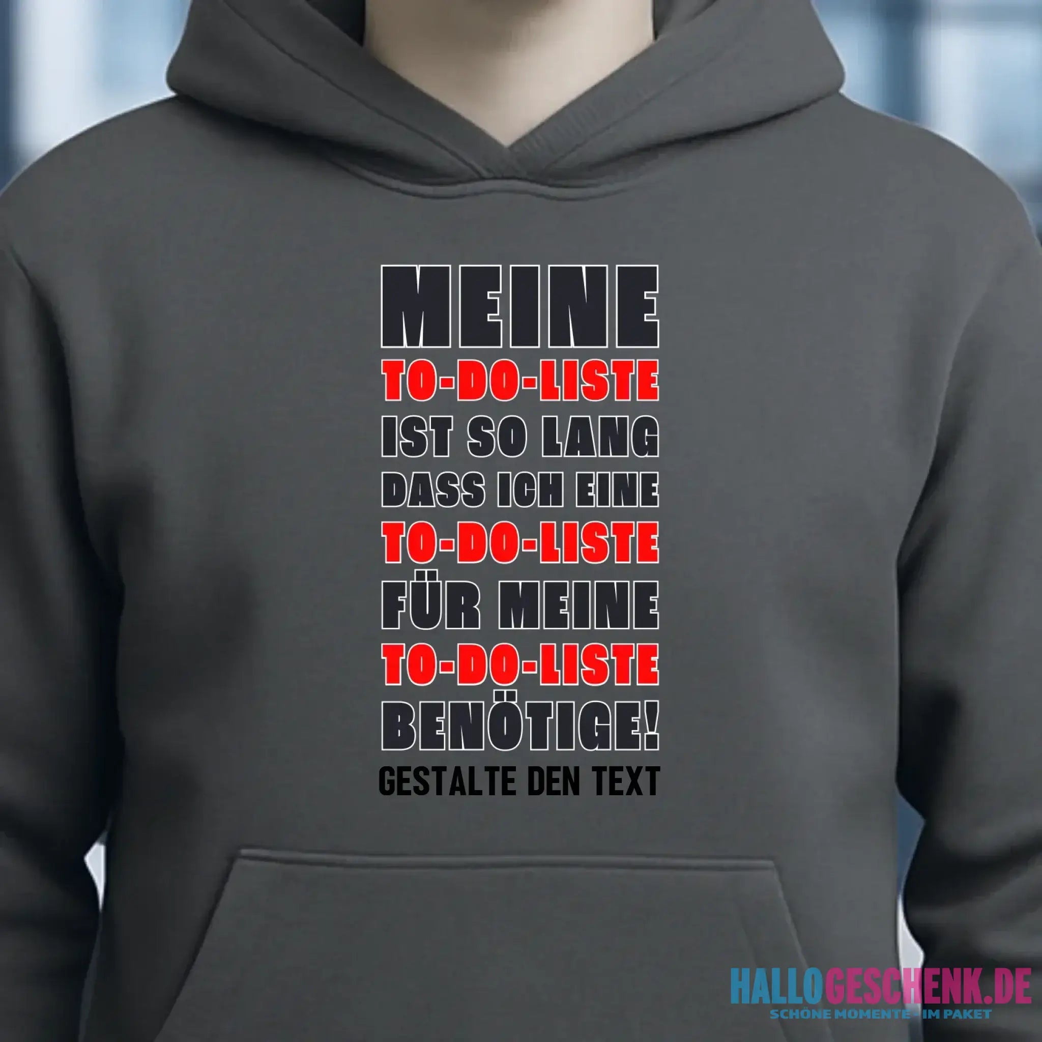 TO DO LISTE • Universum • Unisex Premium Hoodie XS-5XL aus Bio-Baumwolle für Damen & Herren • Exklusivdesign • personalisiert