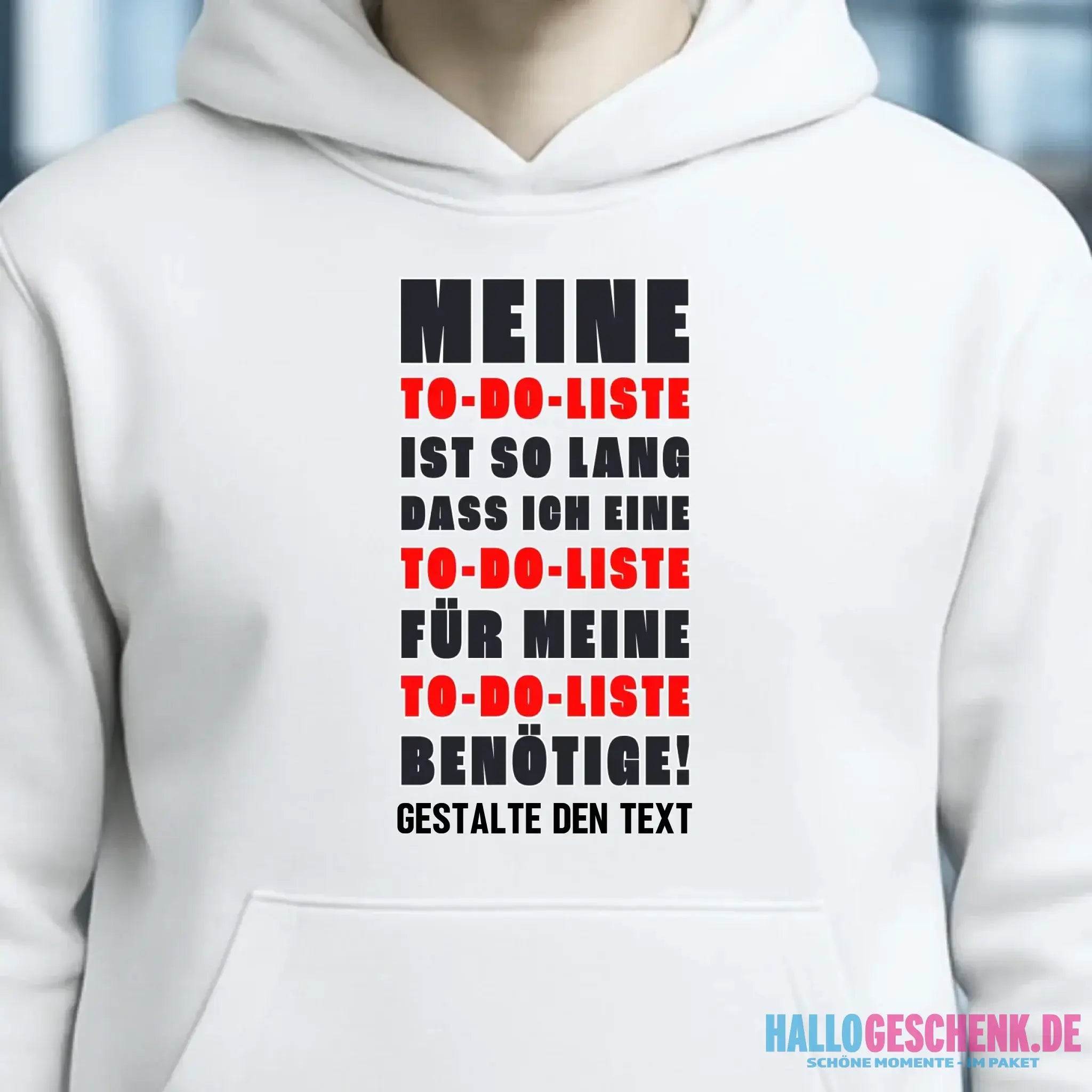 TO DO LISTE • Universum • Unisex Premium Hoodie XS-5XL aus Bio-Baumwolle für Damen & Herren • Exklusivdesign • personalisiert