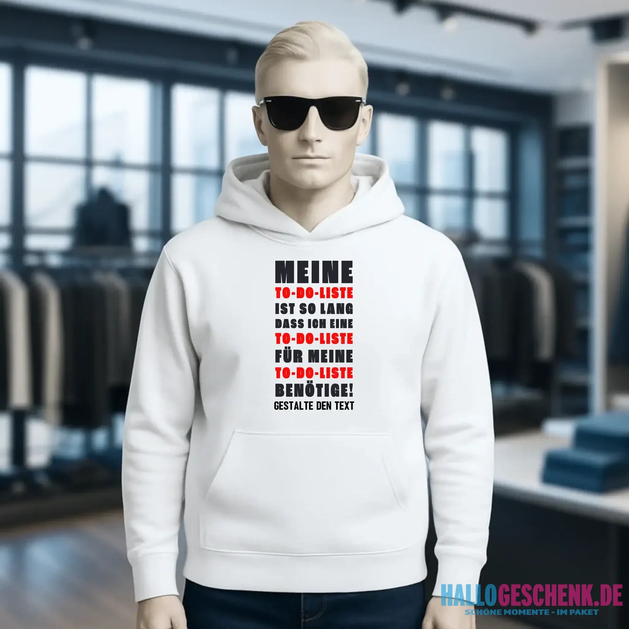 TO DO LISTE • Universum • Unisex Premium Hoodie XS-5XL aus Bio-Baumwolle für Damen & Herren • Exklusivdesign • personalisiert