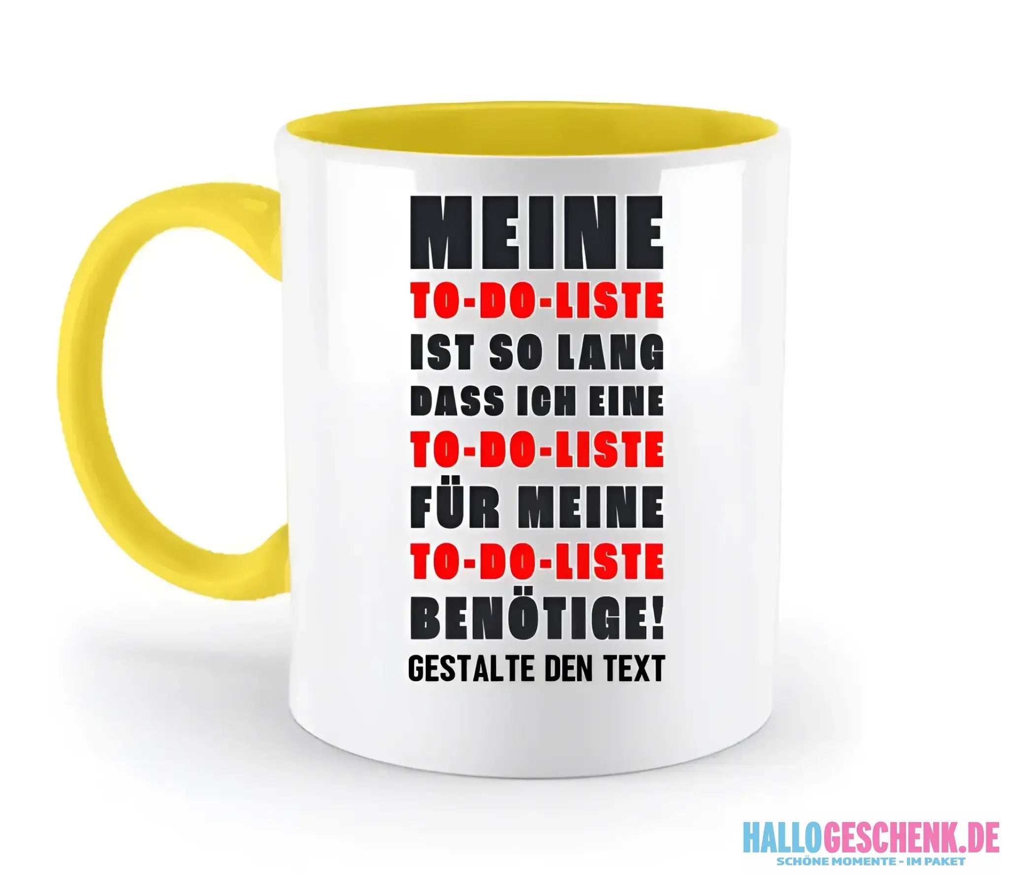 TO DO LISTE • zweifarbige Tasse • Exklusivdesign • personalisiert