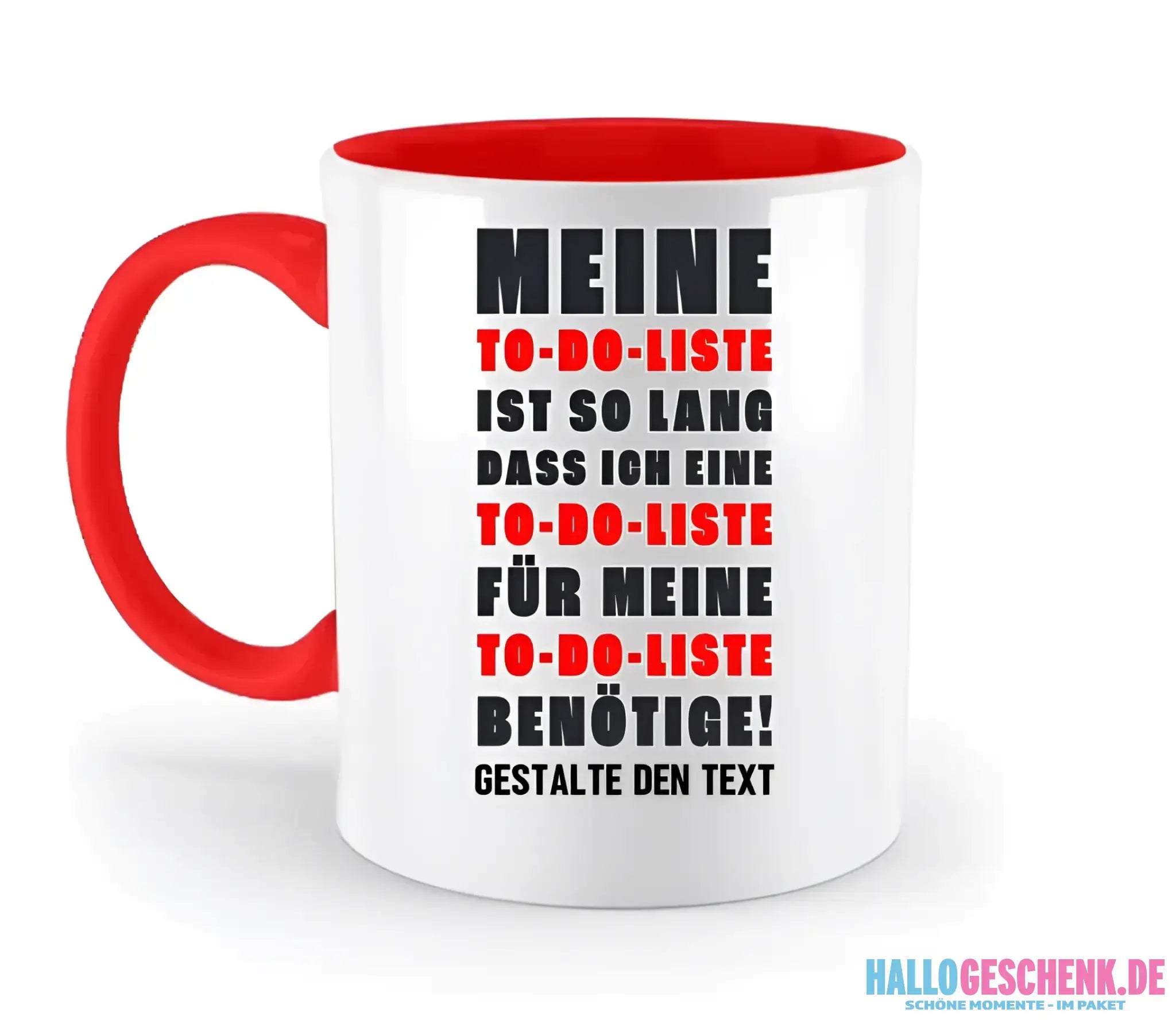 TO DO LISTE • zweifarbige Tasse • Exklusivdesign • personalisiert