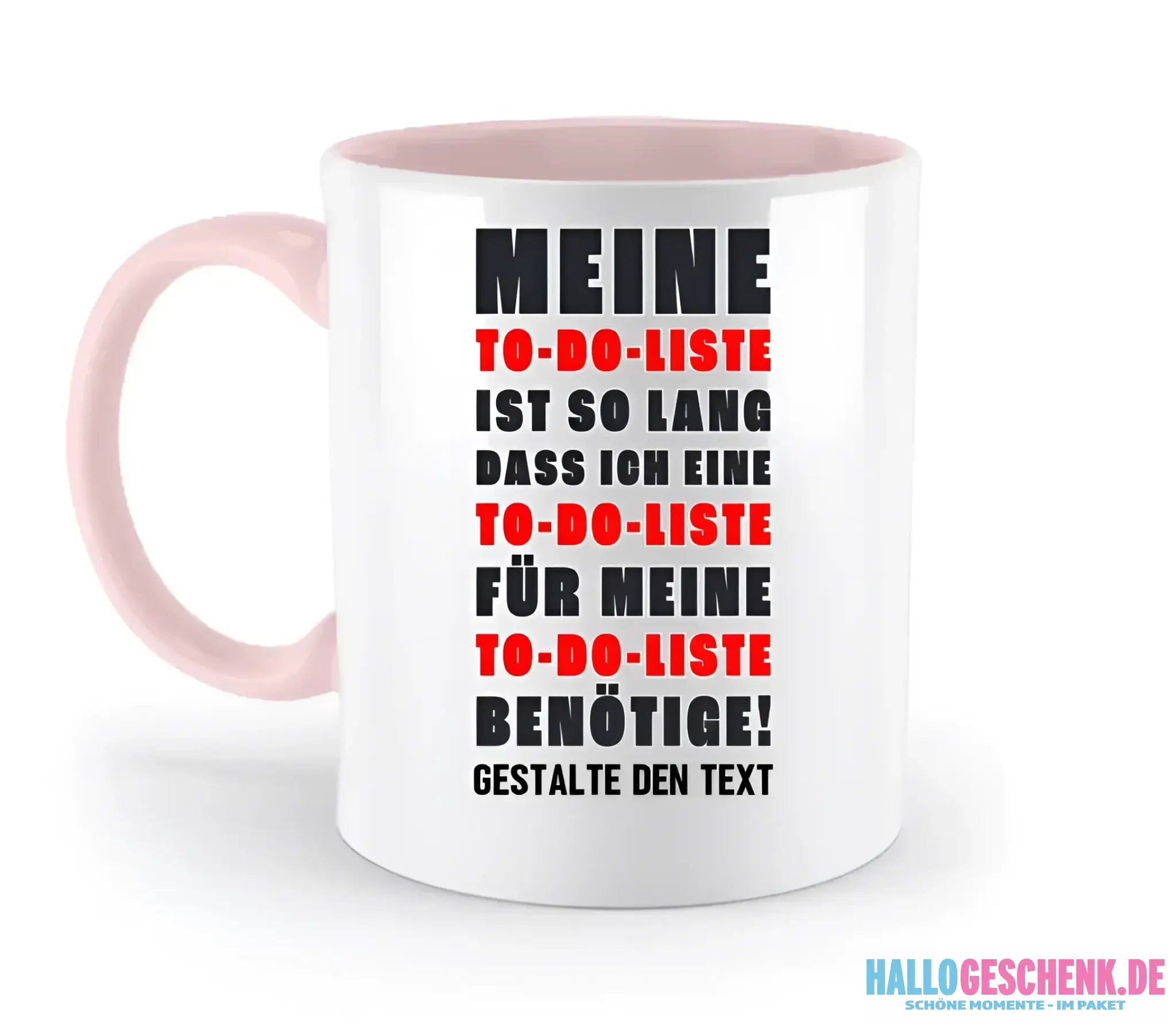 TO DO LISTE • zweifarbige Tasse • Exklusivdesign • personalisiert