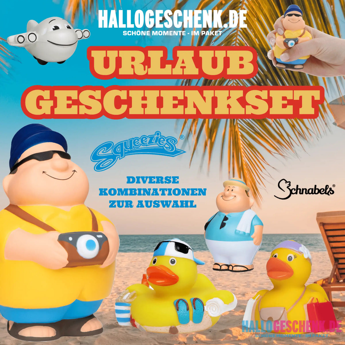 Holiday • Gift set various versions • Squeeze toy • Rubber duck