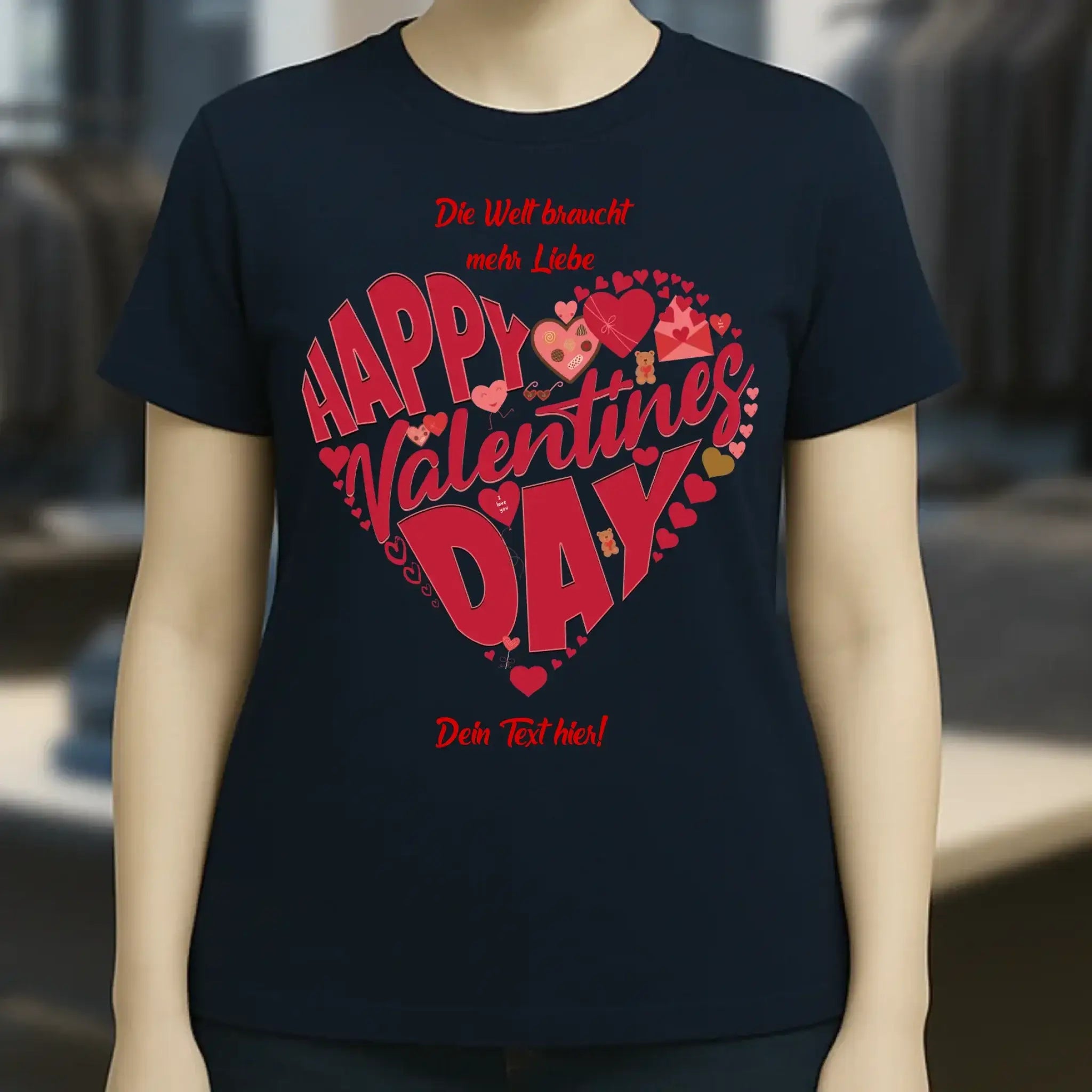 Valentinstag • Herz • Ladies Premium T-Shirt XS-2XL aus Bio-Baumwolle für Damen • Exklusivdesign • personalisiert