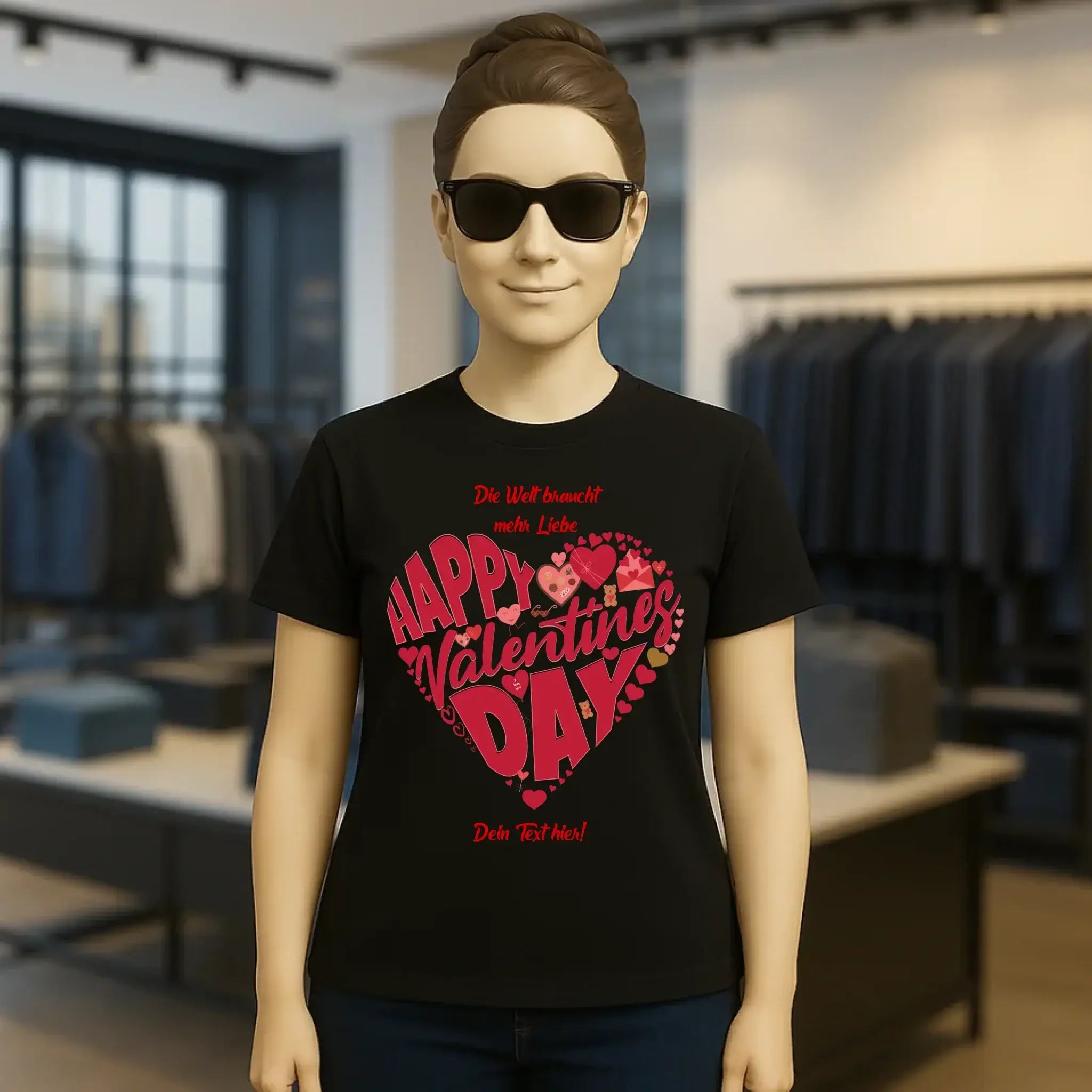Valentinstag • Herz • Ladies Premium T-Shirt XS-2XL aus Bio-Baumwolle für Damen • Exklusivdesign • personalisiert