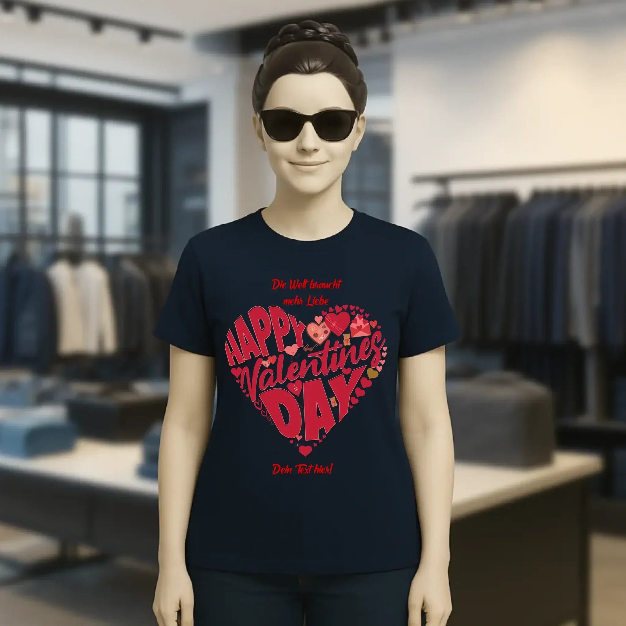 Valentinstag • Herz • Ladies Premium T-Shirt XS-2XL aus Bio-Baumwolle für Damen • Exklusivdesign • personalisiert