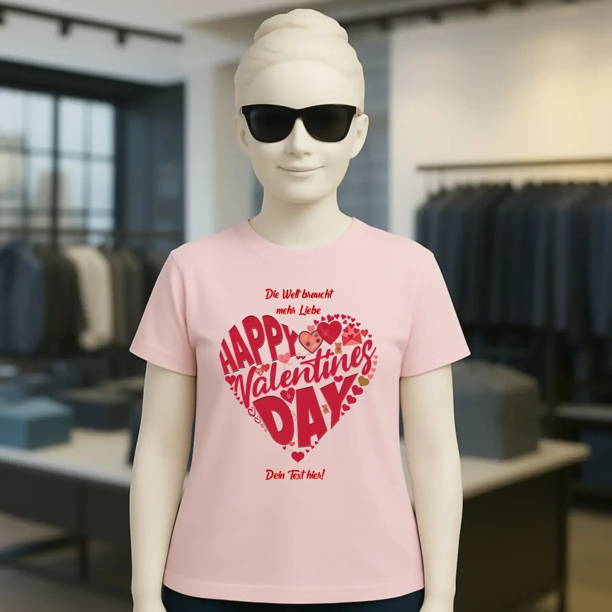 Valentinstag • Herz • Ladies Premium T-Shirt XS-2XL aus Bio-Baumwolle für Damen • Exklusivdesign • personalisiert