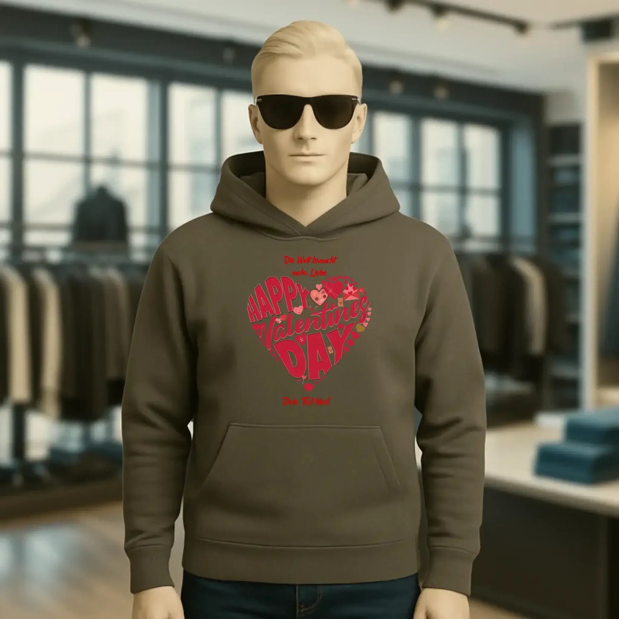 Valentinstag • Herz • Unisex Premium Hoodie XS-5XL aus Bio-Baumwolle für Damen & Herren
