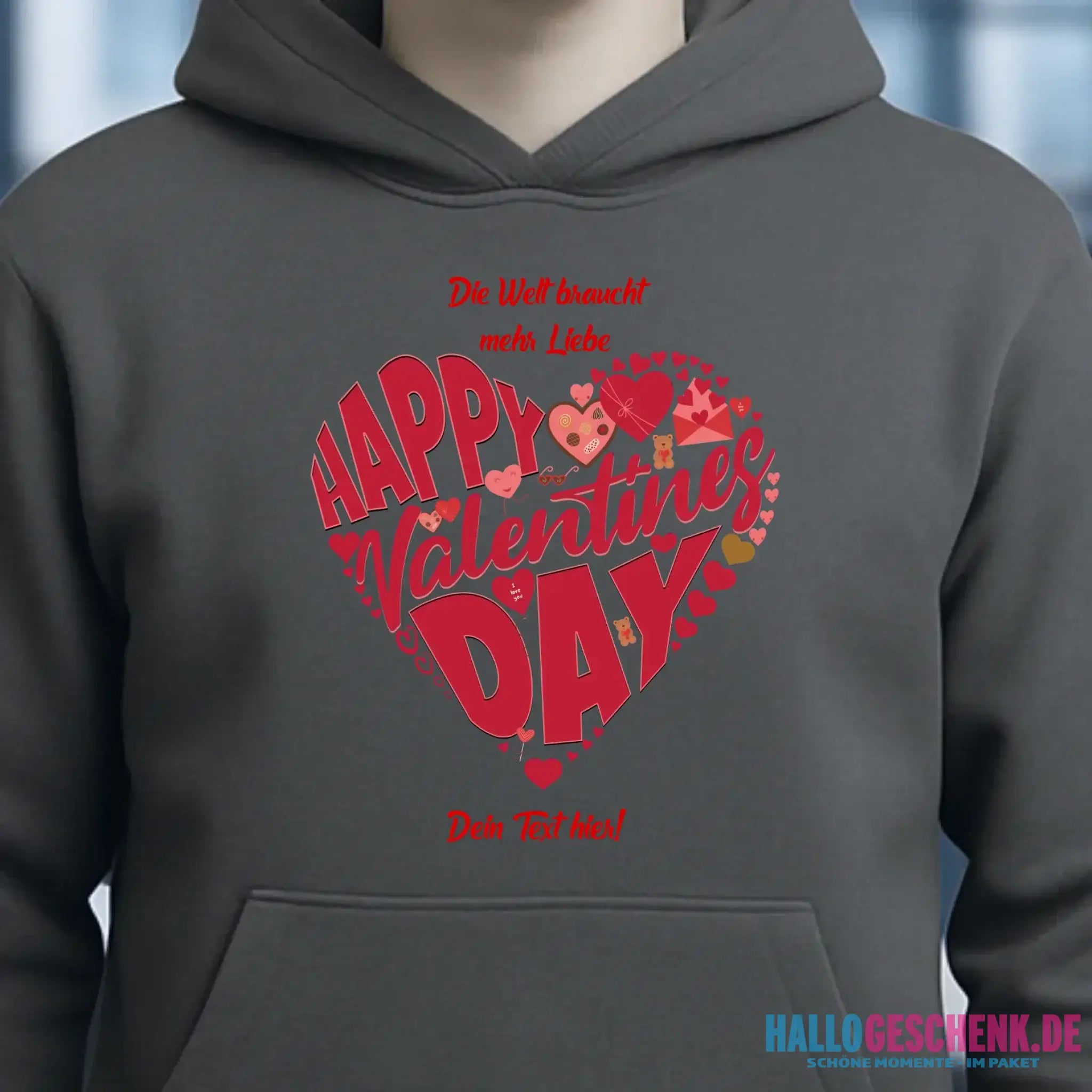 Valentinstag • Herz • Unisex Premium Hoodie XS-5XL aus Bio-Baumwolle für Damen & Herren