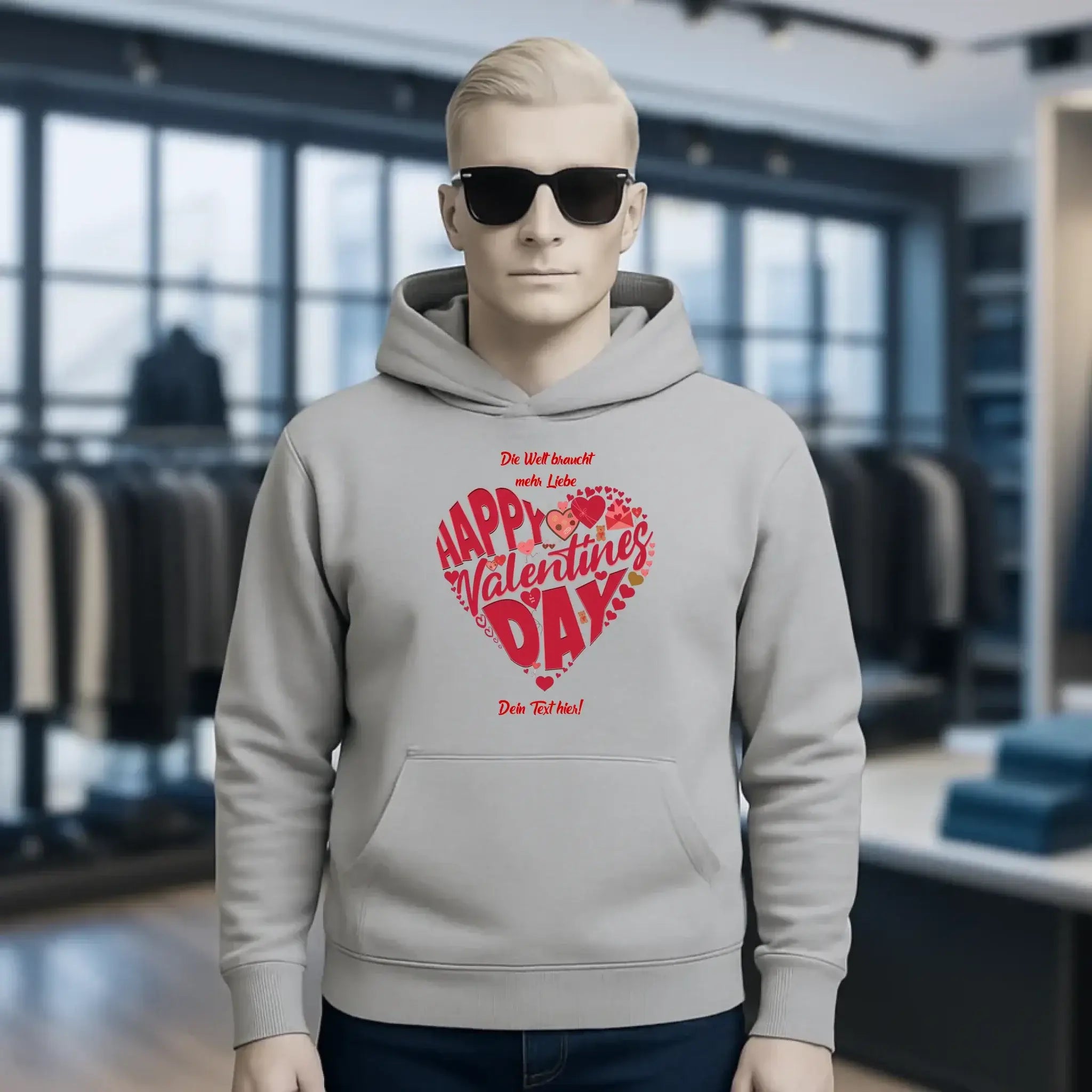 Valentinstag • Herz • Unisex Premium Hoodie XS-5XL aus Bio-Baumwolle für Damen & Herren