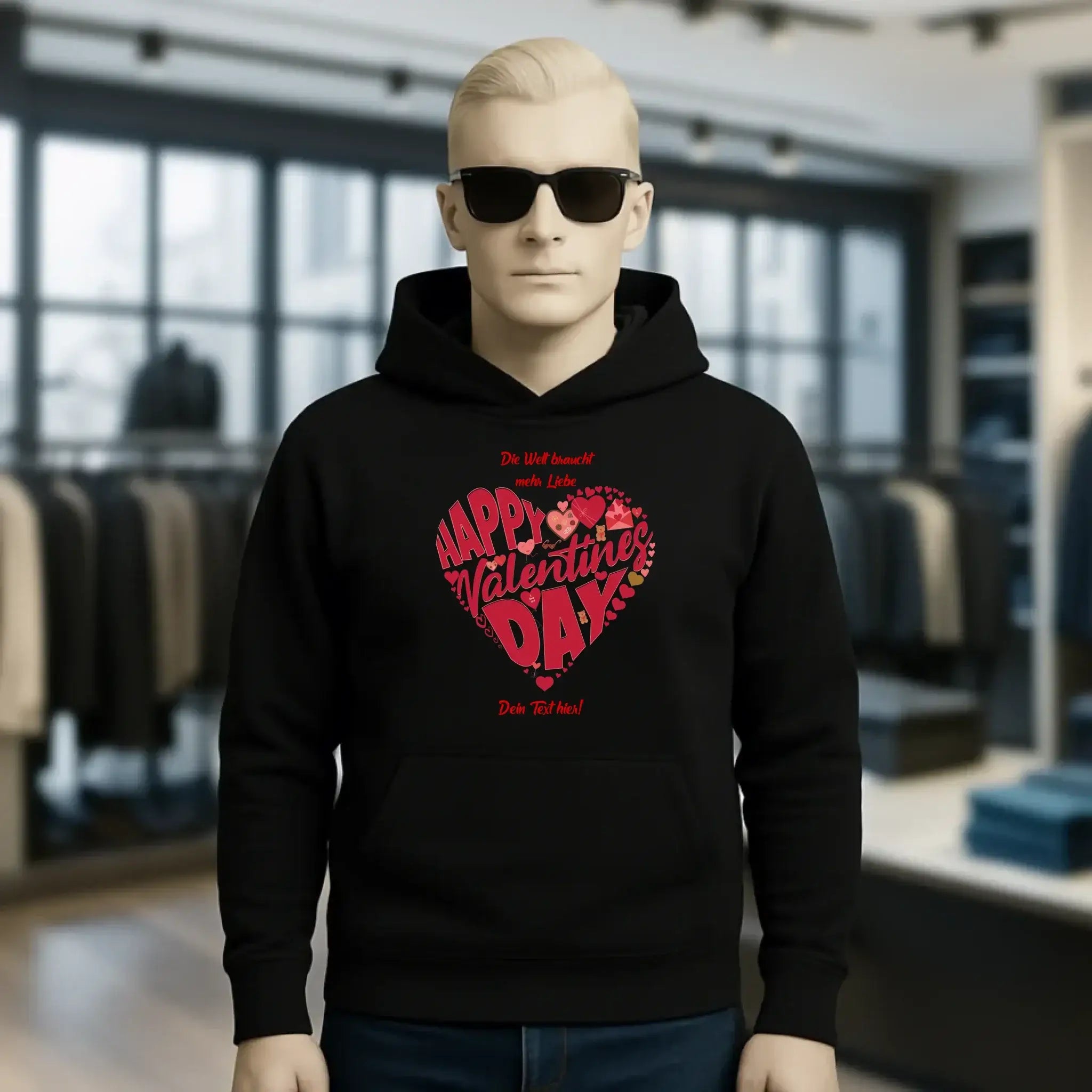 Valentinstag • Herz • Unisex Premium Hoodie XS-5XL aus Bio-Baumwolle für Damen & Herren