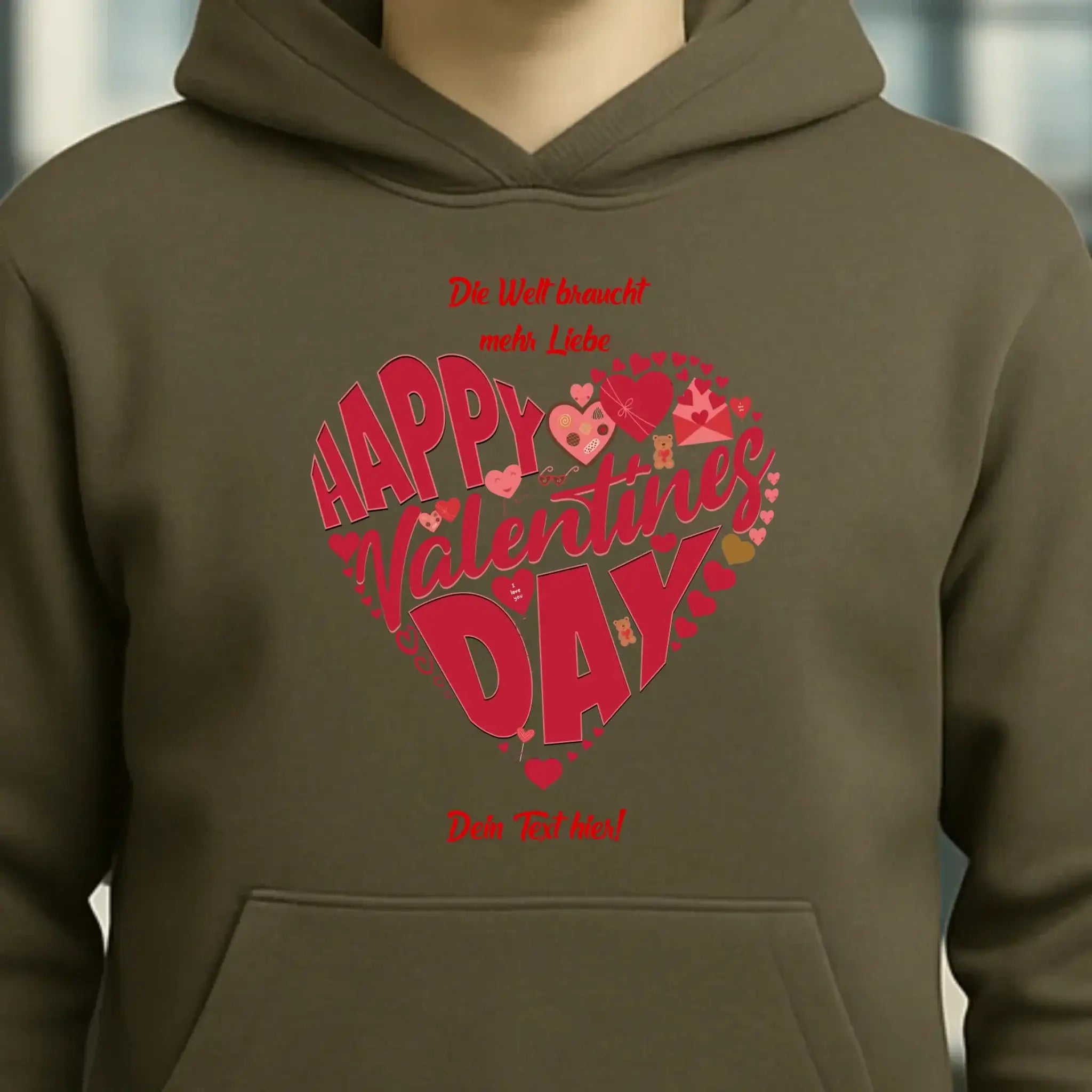 Valentinstag • Herz • Unisex Premium Hoodie XS-5XL aus Bio-Baumwolle für Damen & Herren