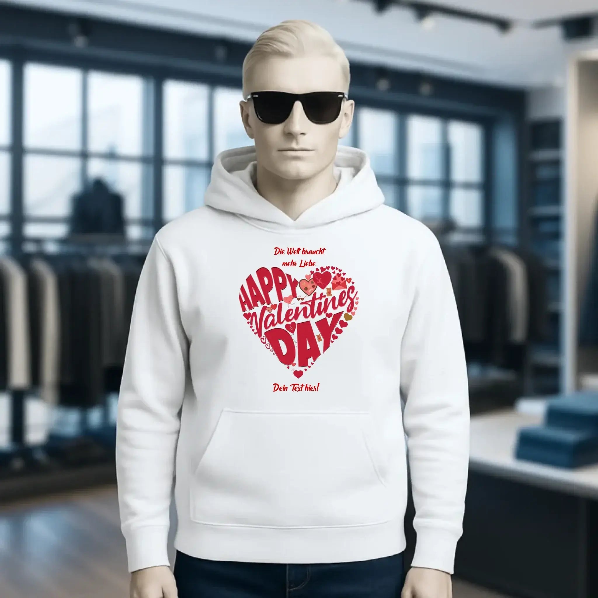 Valentinstag • Herz • Unisex Premium Hoodie XS-5XL aus Bio-Baumwolle für Damen & Herren