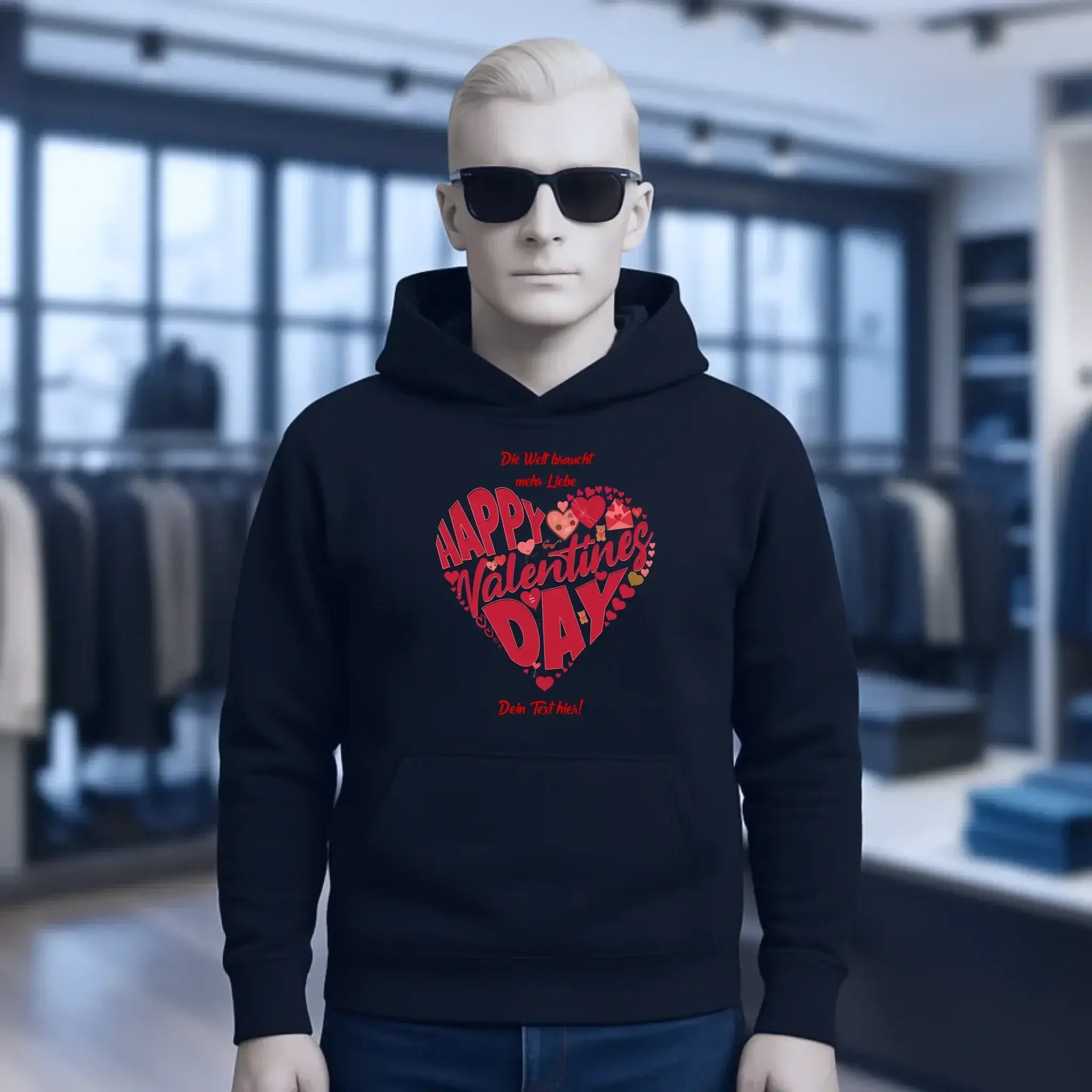 Valentinstag • Herz • Unisex Premium Hoodie XS-5XL aus Bio-Baumwolle für Damen & Herren