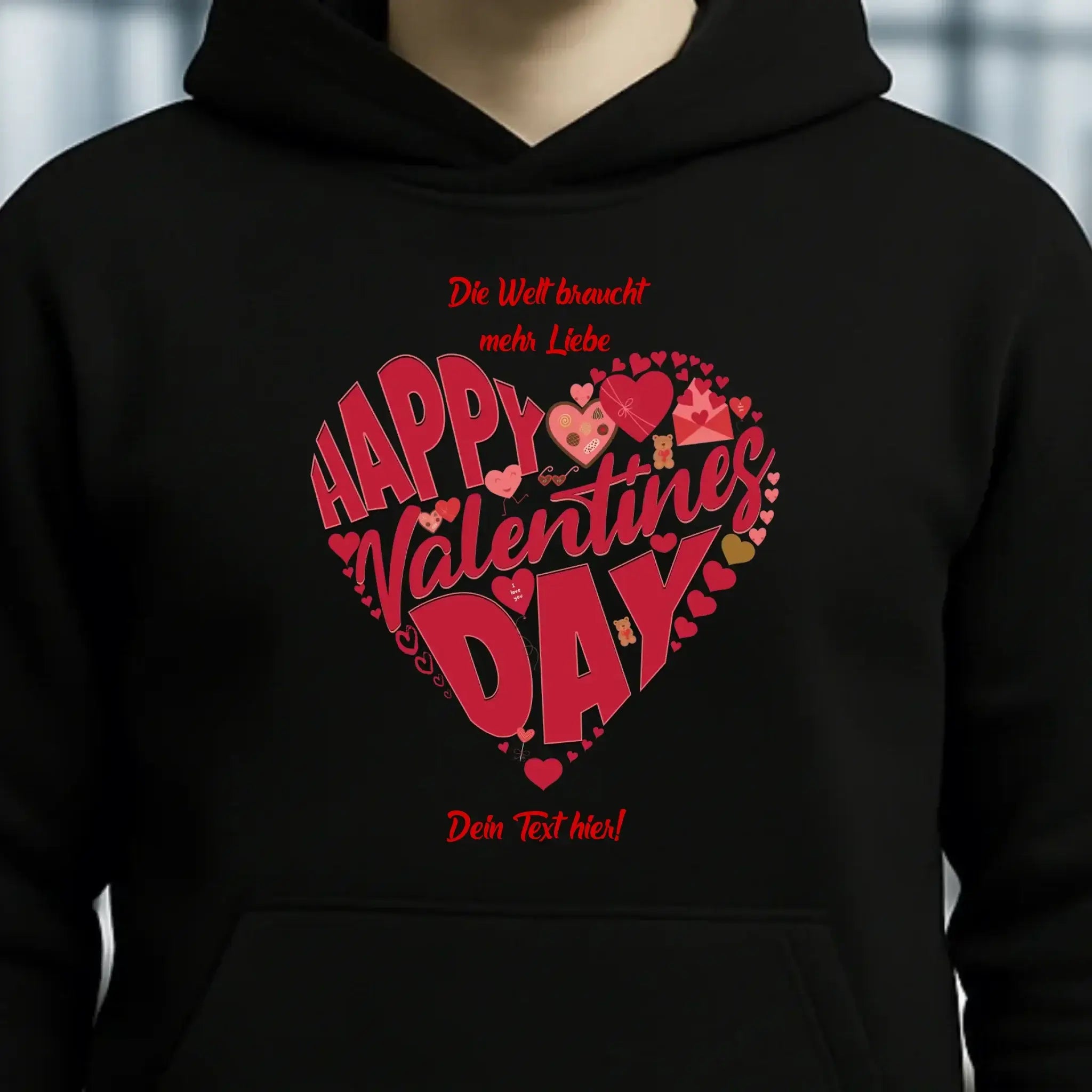 Valentinstag • Herz • Unisex Premium Hoodie XS-5XL aus Bio-Baumwolle für Damen & Herren