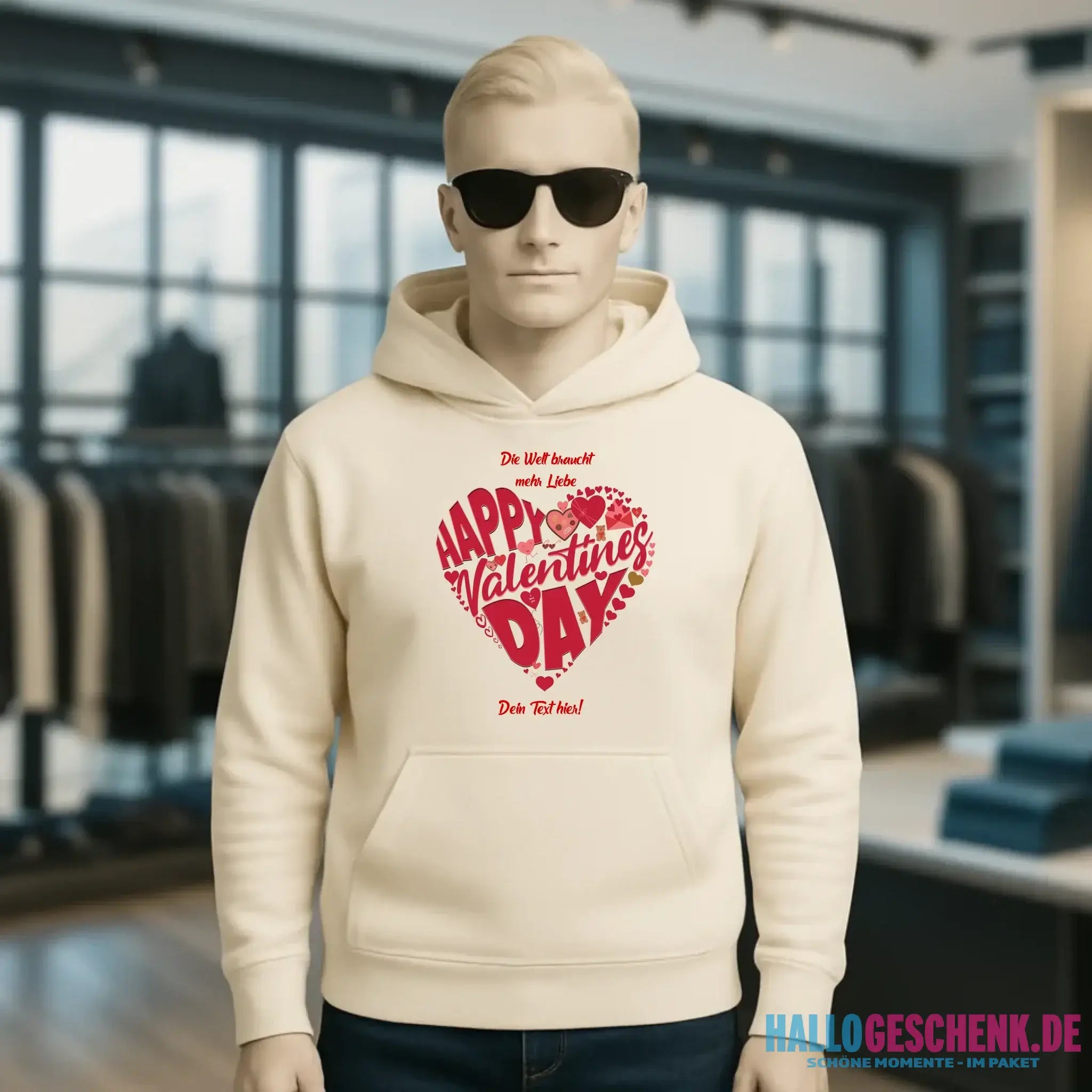 Valentinstag • Herz • Unisex Premium Hoodie XS-5XL aus Bio-Baumwolle für Damen & Herren