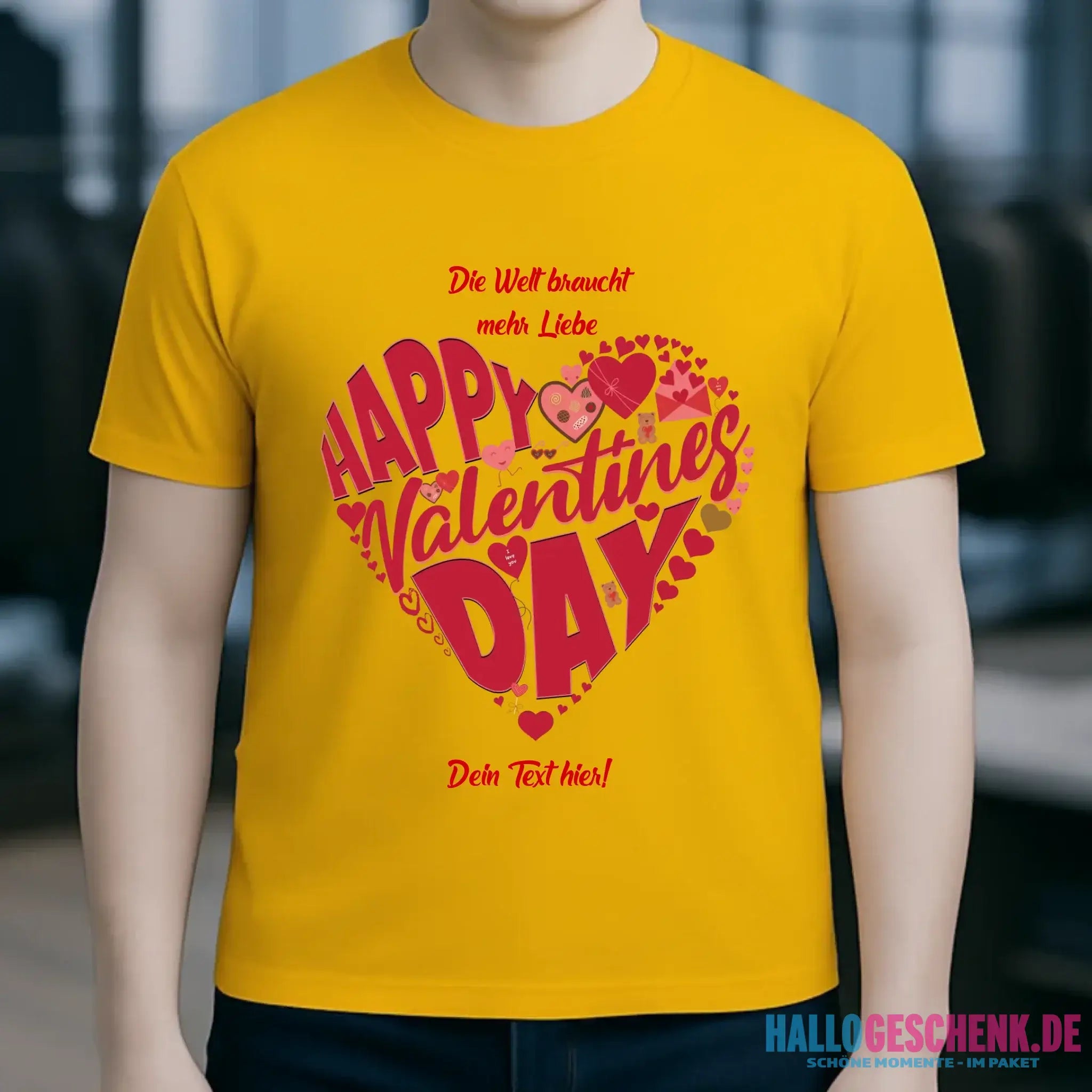 Valentinstag • Herz • Unisex Premium T-Shirt XS-5XL aus Bio-Baumwolle für Damen & Herren • Exklusivdesign • personalisiert