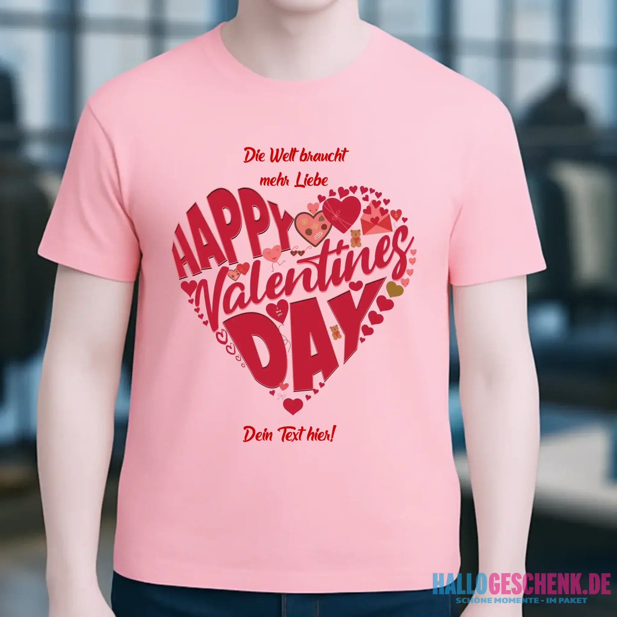 Valentinstag • Herz • Unisex Premium T-Shirt XS-5XL aus Bio-Baumwolle für Damen & Herren • Exklusivdesign • personalisiert