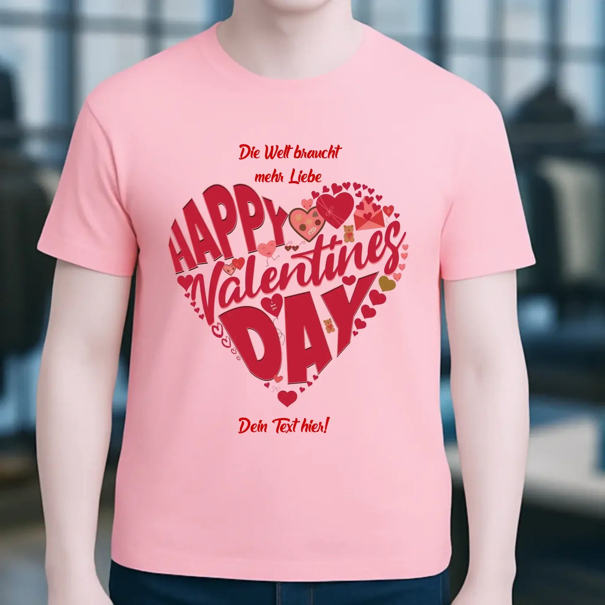 Valentinstag • Herz • Unisex Premium T-Shirt XS-5XL aus Bio-Baumwolle für Damen & Herren • Exklusivdesign • personalisiert