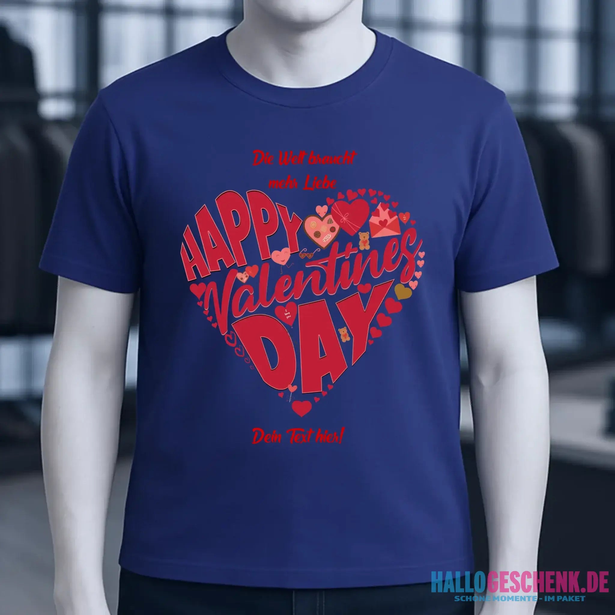 Valentinstag • Herz • Unisex Premium T-Shirt XS-5XL aus Bio-Baumwolle für Damen & Herren • Exklusivdesign • personalisiert