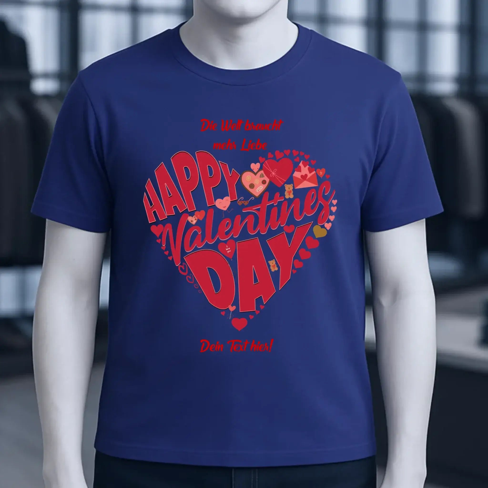 Valentinstag • Herz • Unisex Premium T-Shirt XS-5XL aus Bio-Baumwolle für Damen & Herren • Exklusivdesign • personalisiert