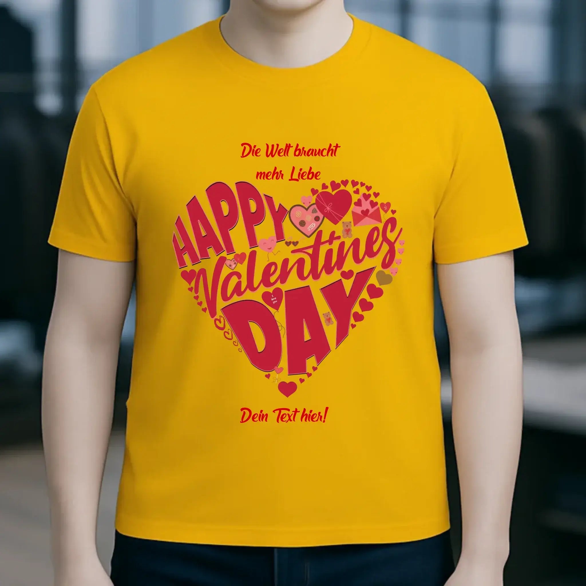 Valentinstag • Herz • Unisex Premium T-Shirt XS-5XL aus Bio-Baumwolle für Damen & Herren • Exklusivdesign • personalisiert