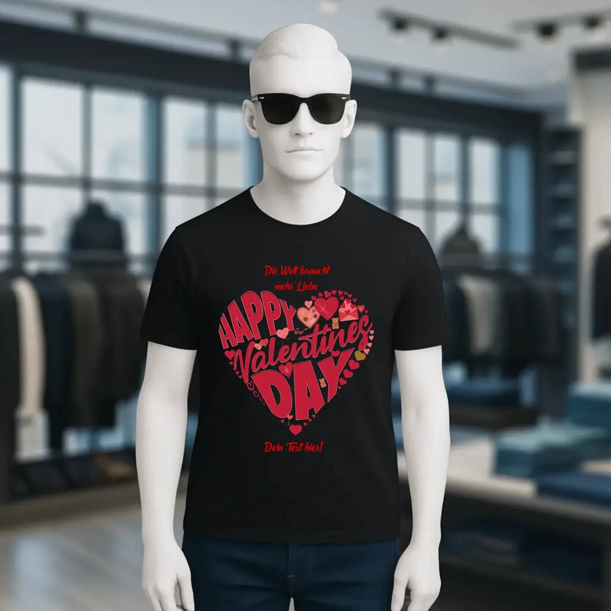 Valentinstag • Herz • Unisex Premium T-Shirt XS-5XL aus Bio-Baumwolle für Damen & Herren • Exklusivdesign • personalisiert