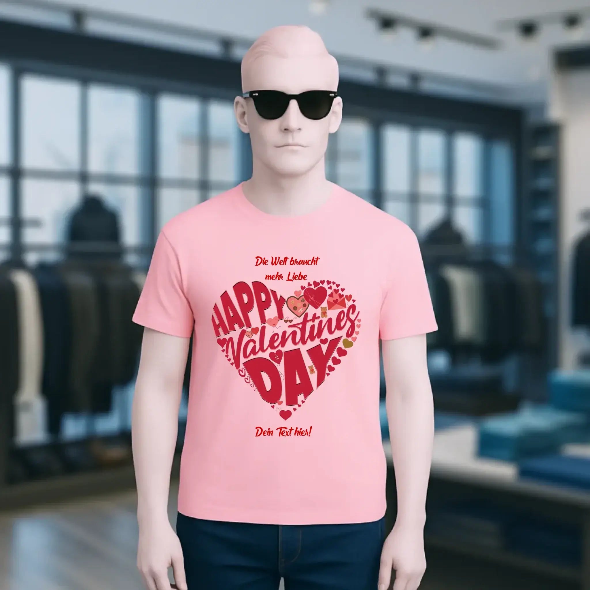 Valentinstag • Herz • Unisex Premium T-Shirt XS-5XL aus Bio-Baumwolle für Damen & Herren • Exklusivdesign • personalisiert