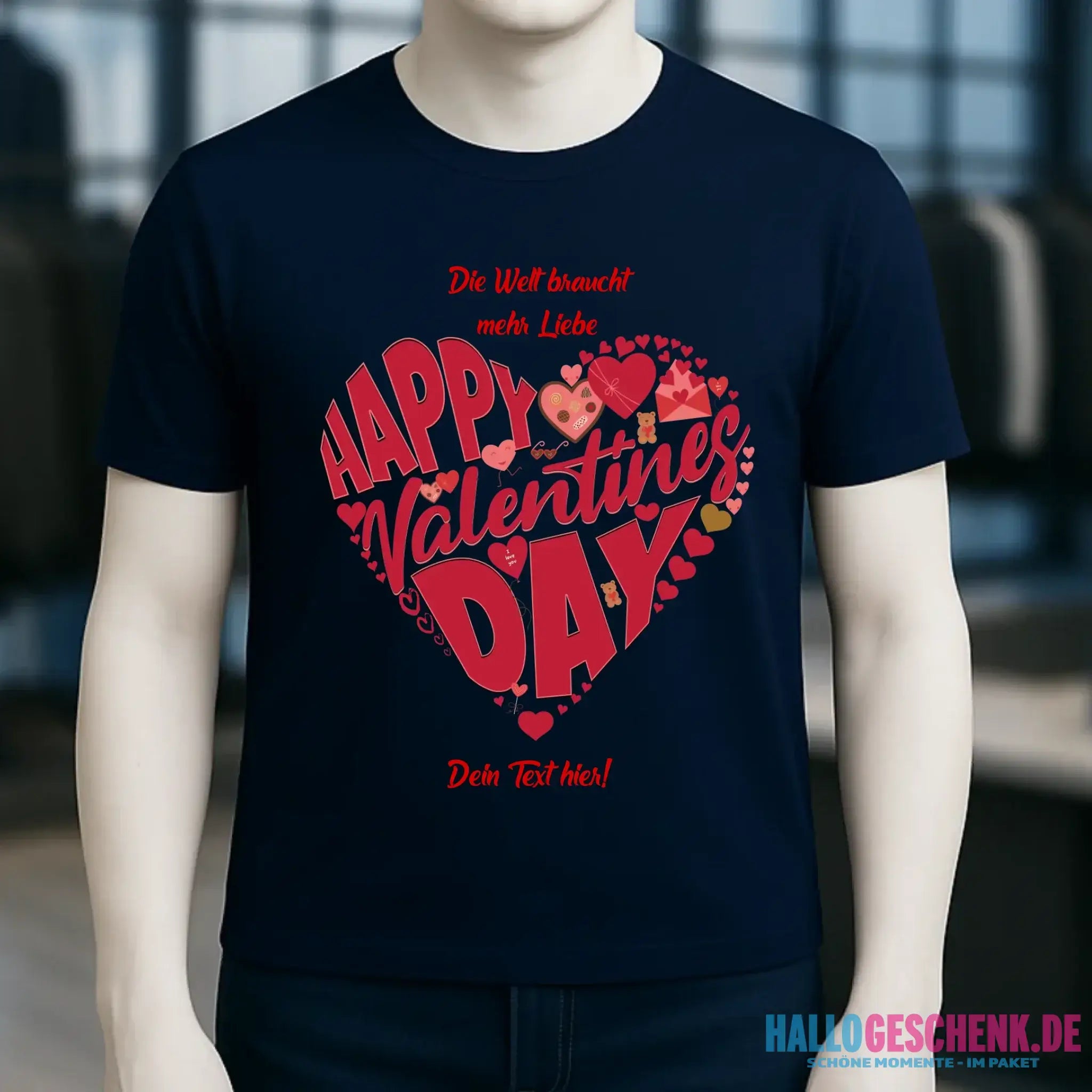 Valentinstag • Herz • Unisex Premium T-Shirt XS-5XL aus Bio-Baumwolle für Damen & Herren • Exklusivdesign • personalisiert