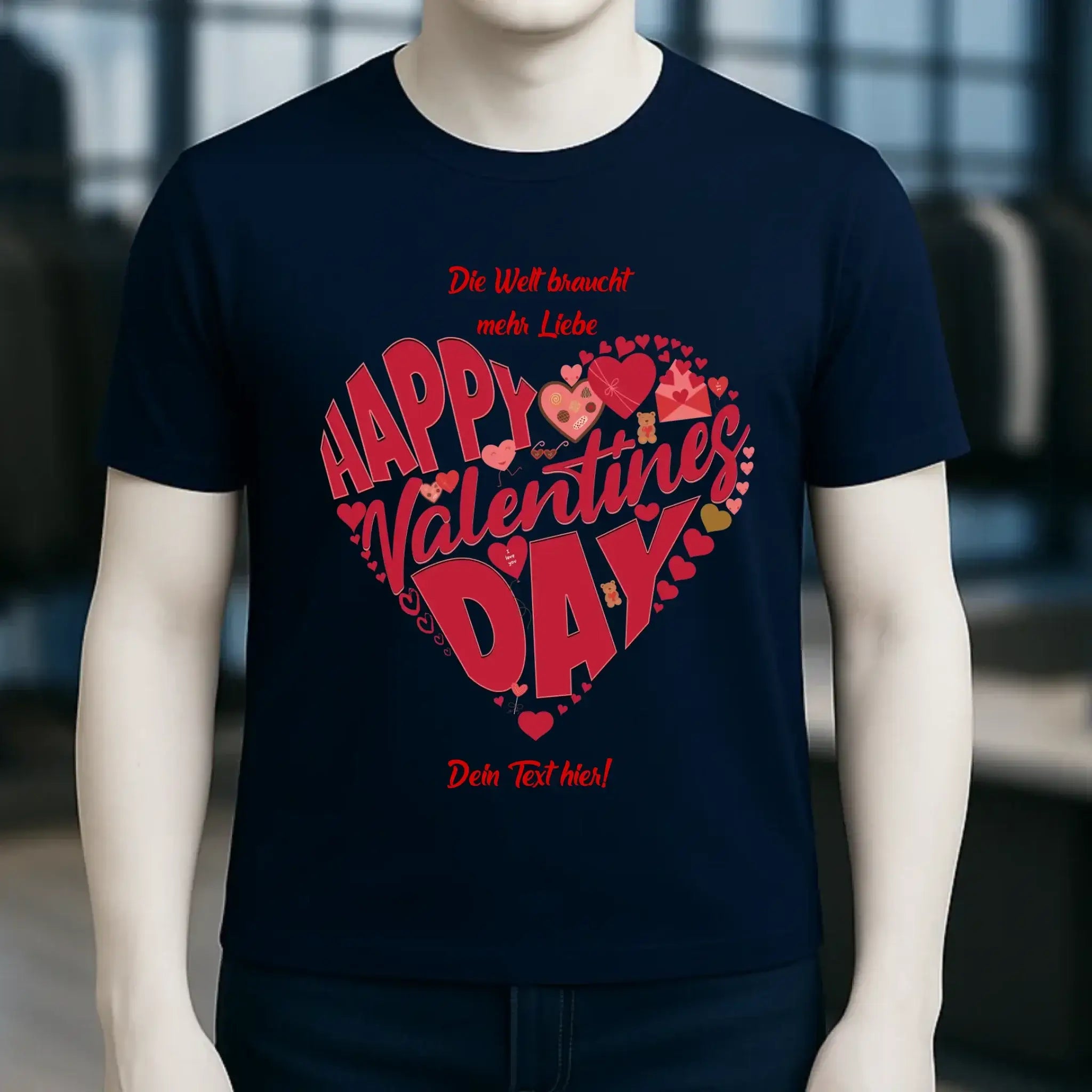Valentinstag • Herz • Unisex Premium T-Shirt XS-5XL aus Bio-Baumwolle für Damen & Herren • Exklusivdesign • personalisiert