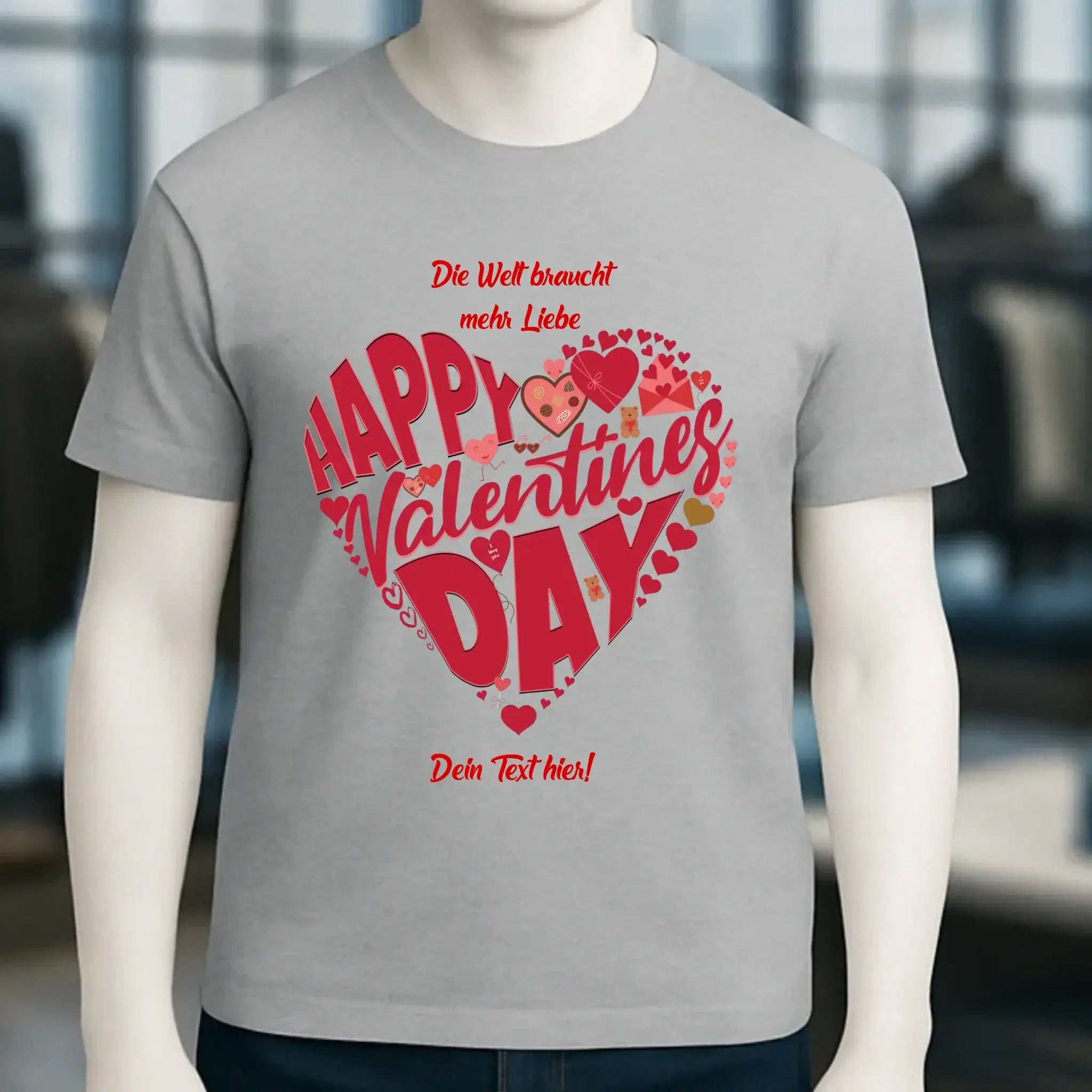 Valentinstag • Herz • Unisex Premium T-Shirt XS-5XL aus Bio-Baumwolle für Damen & Herren • Exklusivdesign • personalisiert