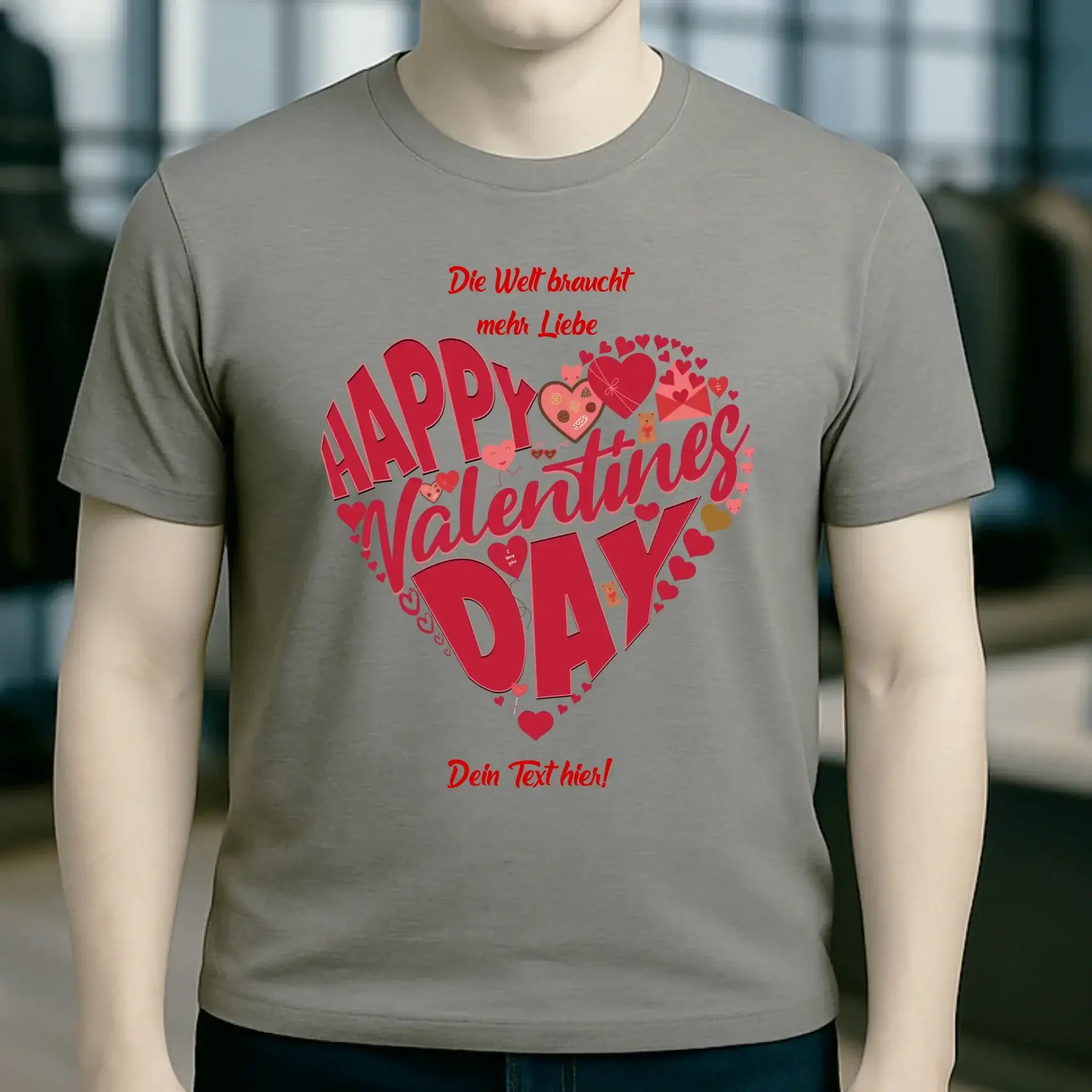 Valentinstag • Herz • Unisex Premium T-Shirt XS-5XL aus Bio-Baumwolle für Damen & Herren • Exklusivdesign • personalisiert