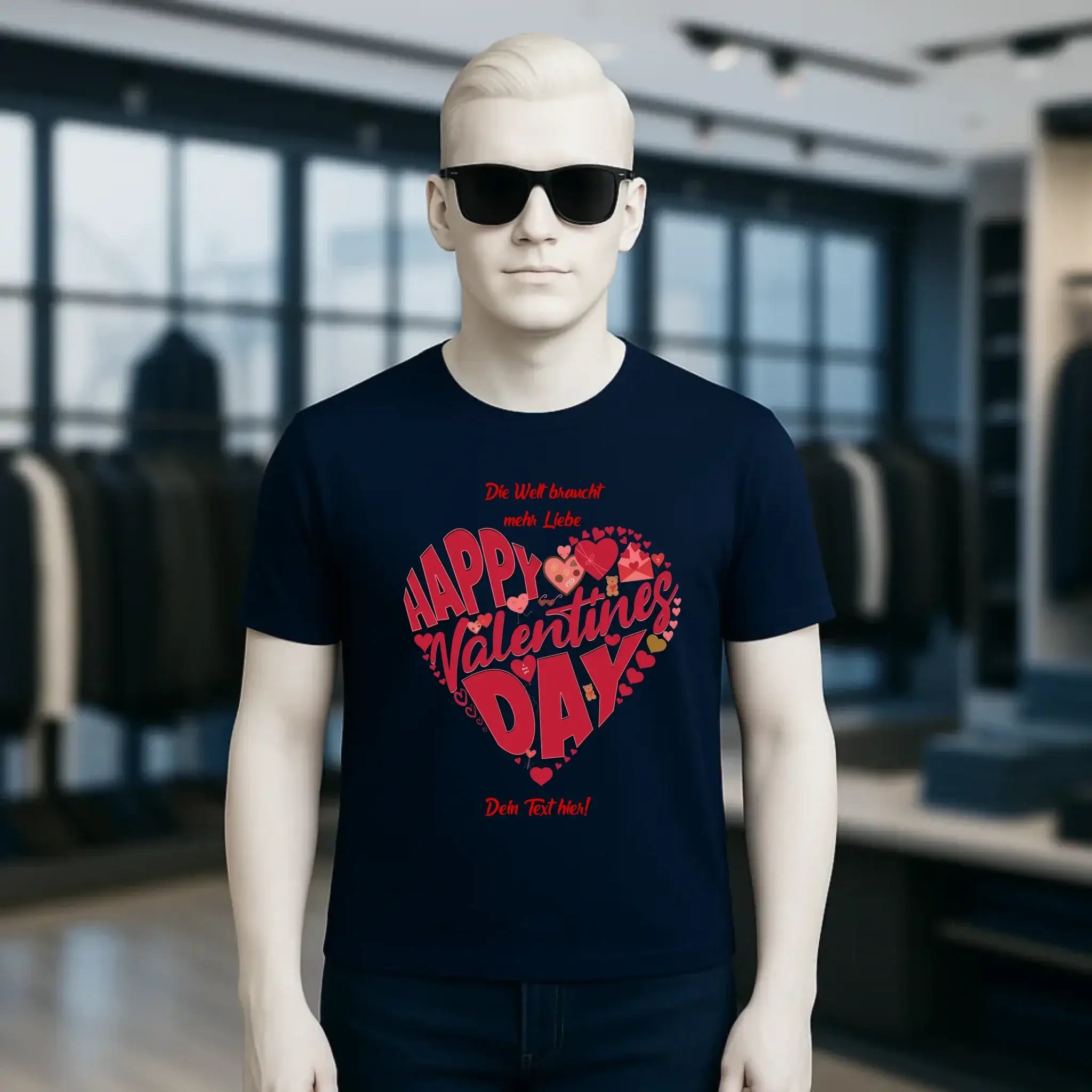 Valentinstag • Herz • Unisex Premium T-Shirt XS-5XL aus Bio-Baumwolle für Damen & Herren • Exklusivdesign • personalisiert