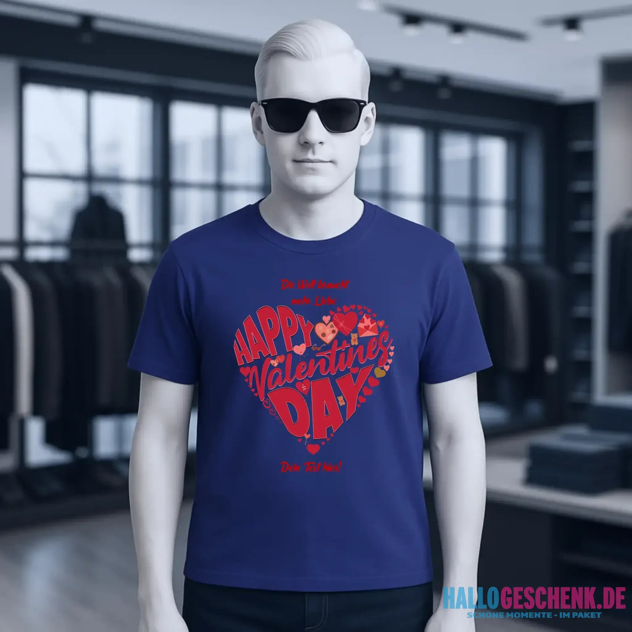 Valentinstag • Herz • Unisex Premium T-Shirt XS-5XL aus Bio-Baumwolle für Damen & Herren • Exklusivdesign • personalisiert