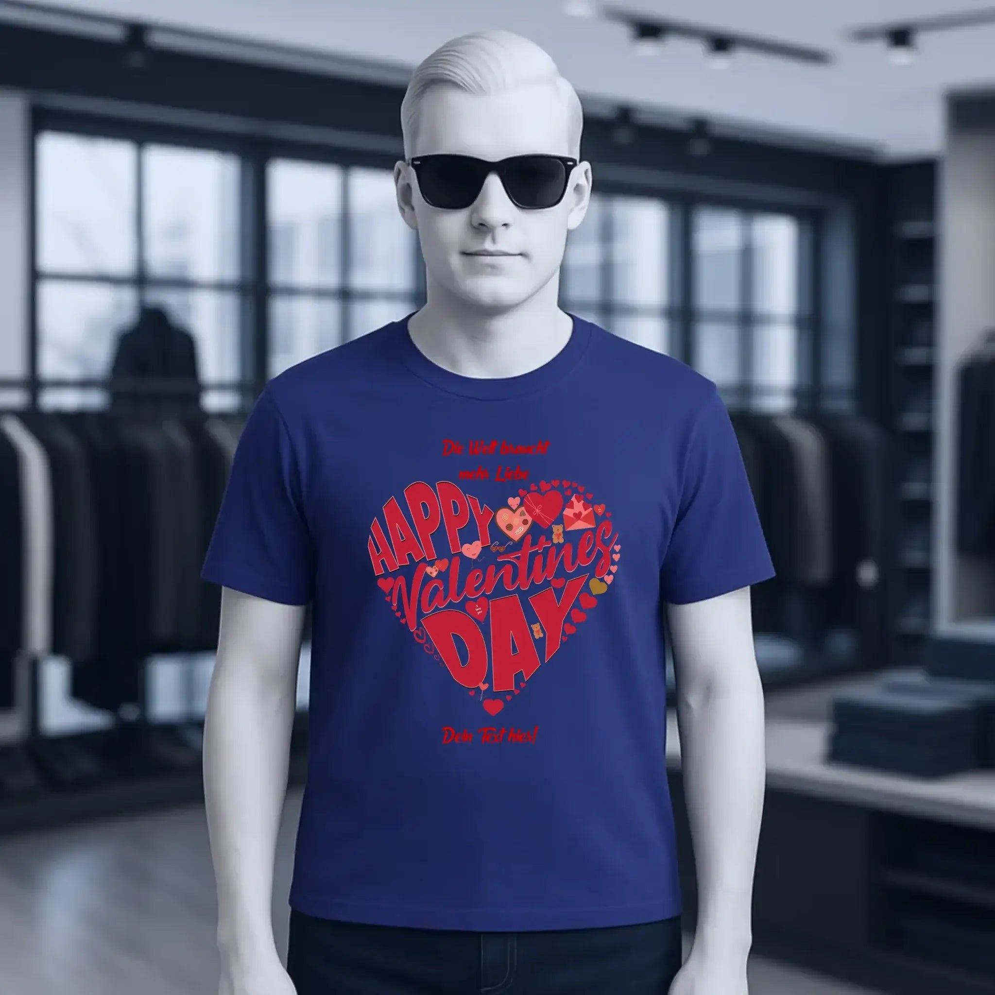 Valentinstag • Herz • Unisex Premium T-Shirt XS-5XL aus Bio-Baumwolle für Damen & Herren • Exklusivdesign • personalisiert