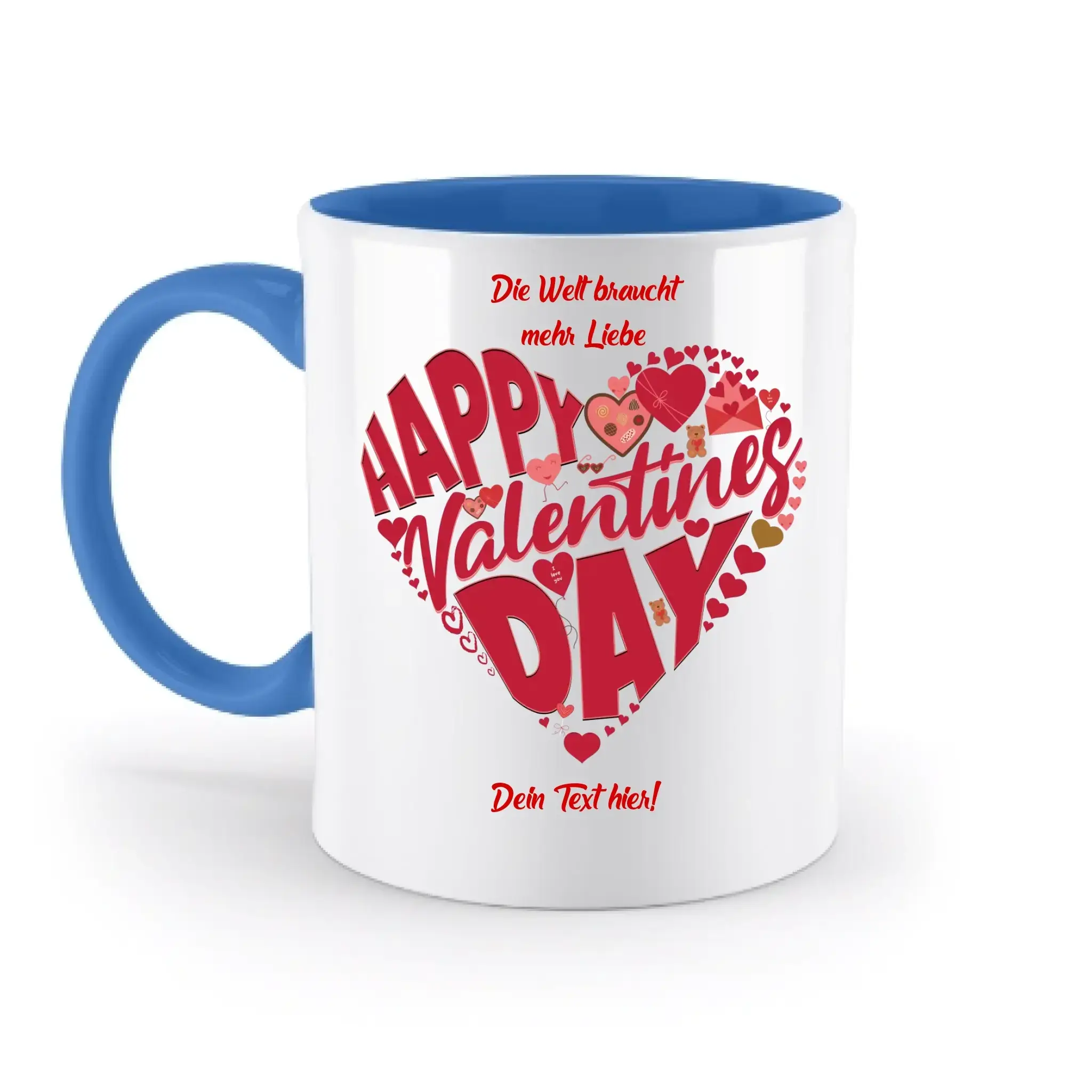 Valentinstag • Herz • zweifarbige Tasse • spülmaschinengeeignet • Exklusivdesign • personalisiert