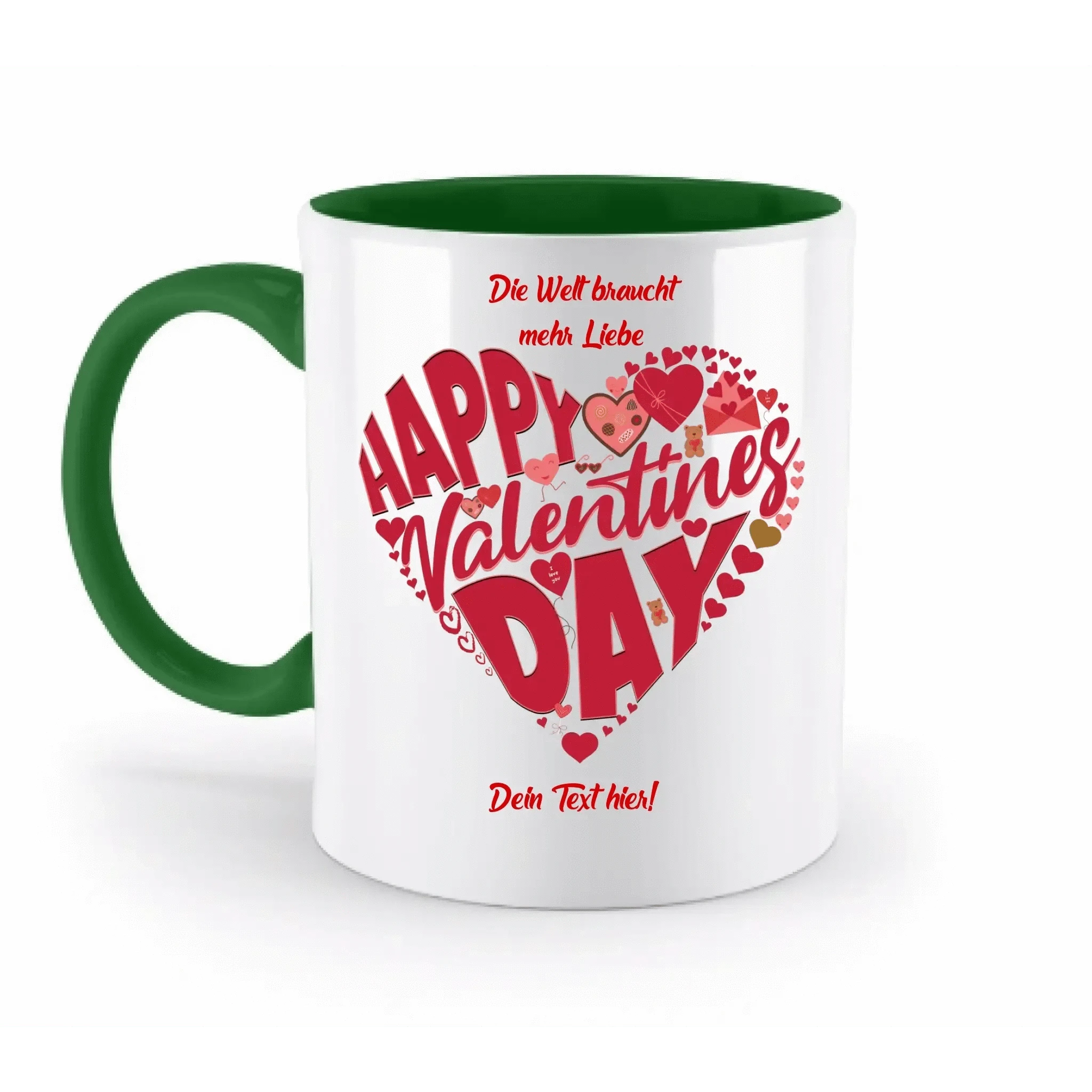 Valentinstag • Herz • zweifarbige Tasse • spülmaschinengeeignet • Exklusivdesign • personalisiert